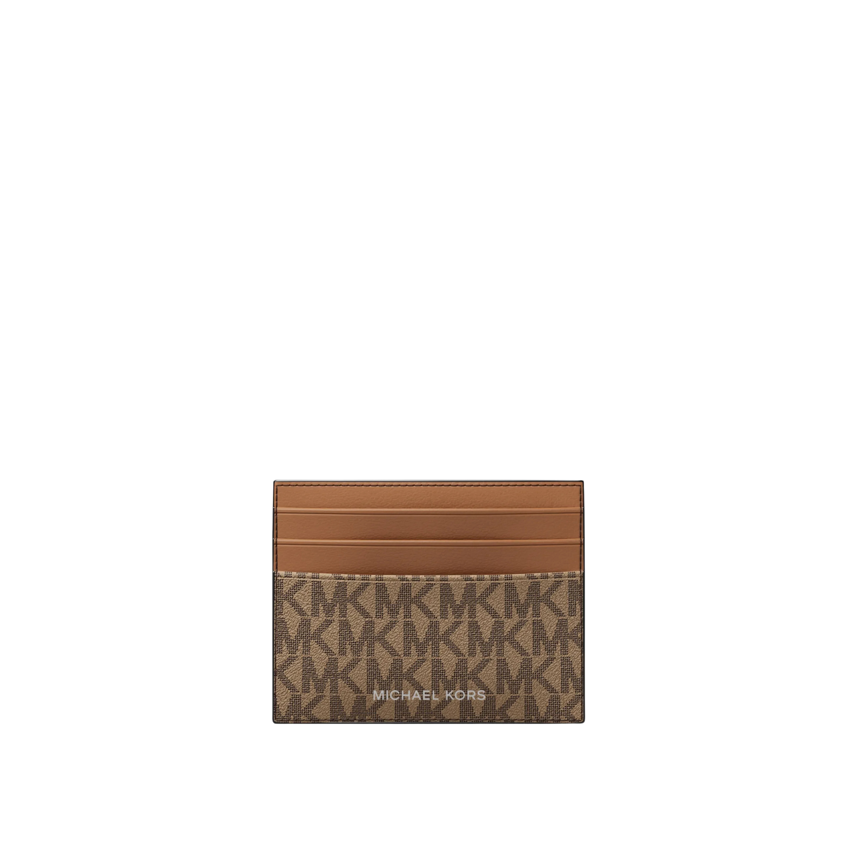 Michael Kors Men Cooper Signature Logo Card Case - Camel