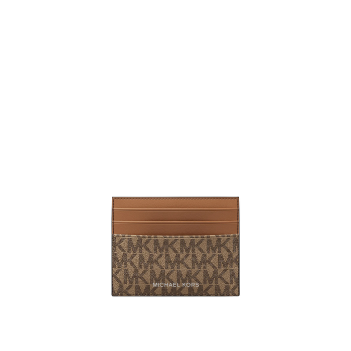 Michael Kors Men Cooper Signature Logo Card Case - Camel