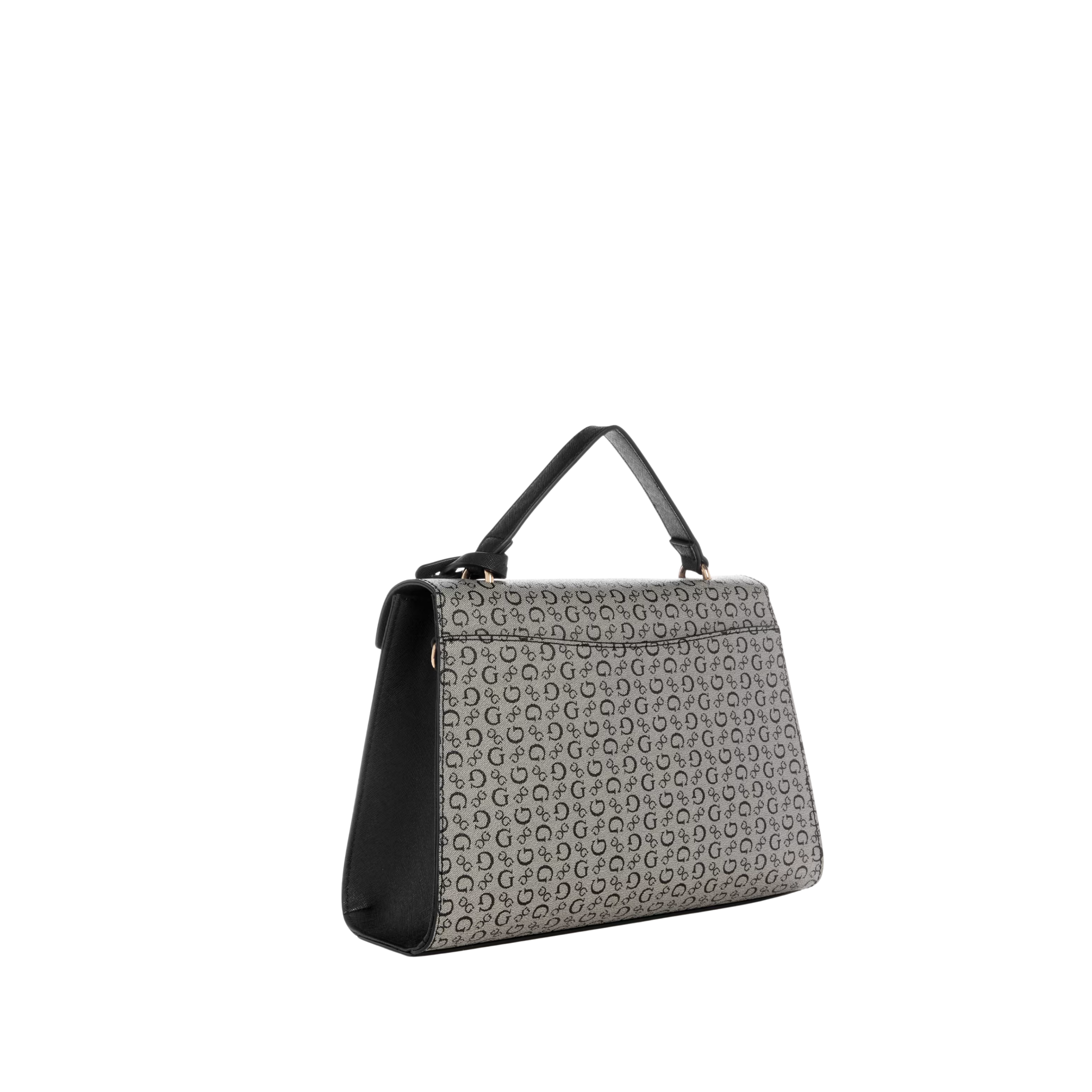 Guess Women Rhiannon Logo Top Handle Bag - Black