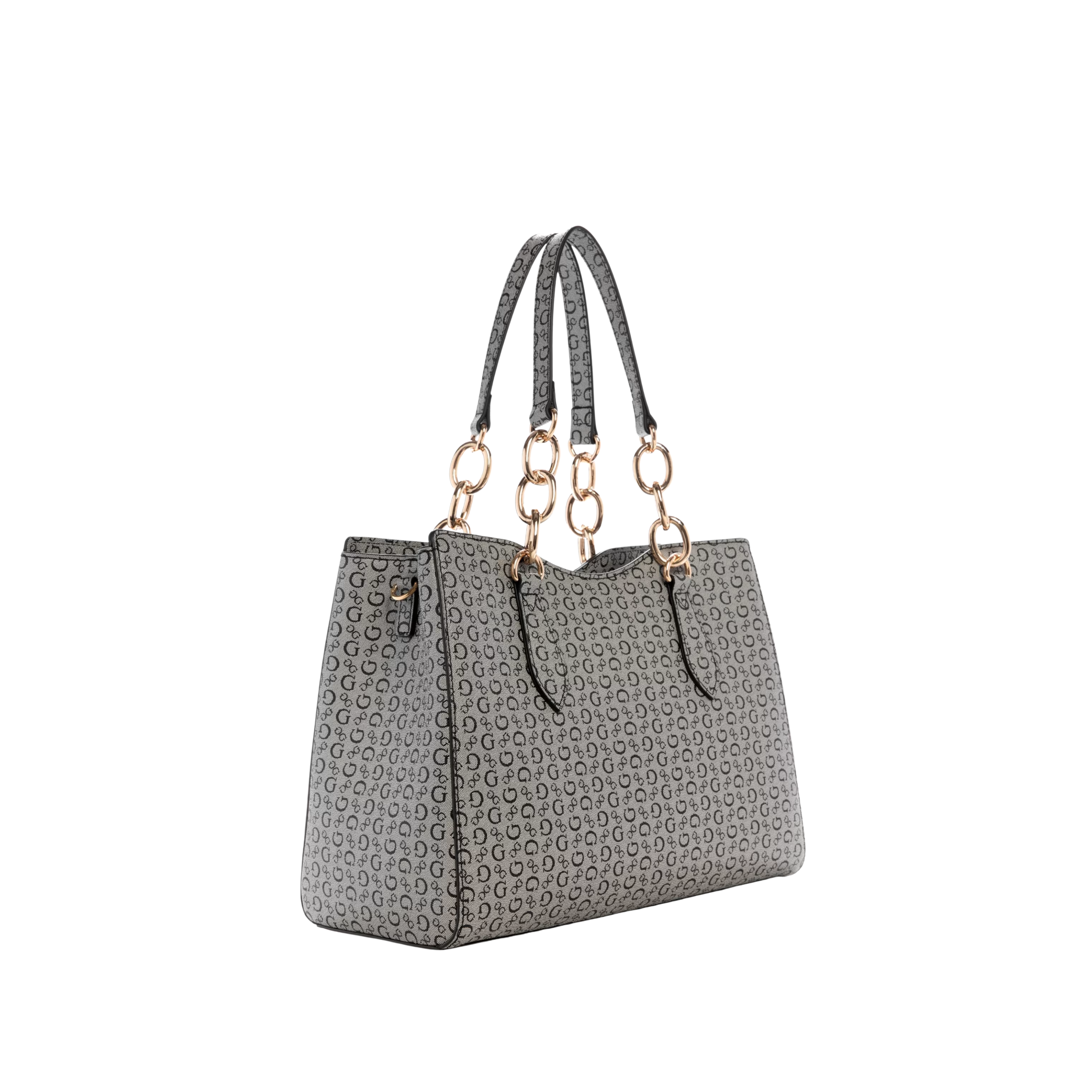 Guess Women Chiarra Logo Satchel - Black