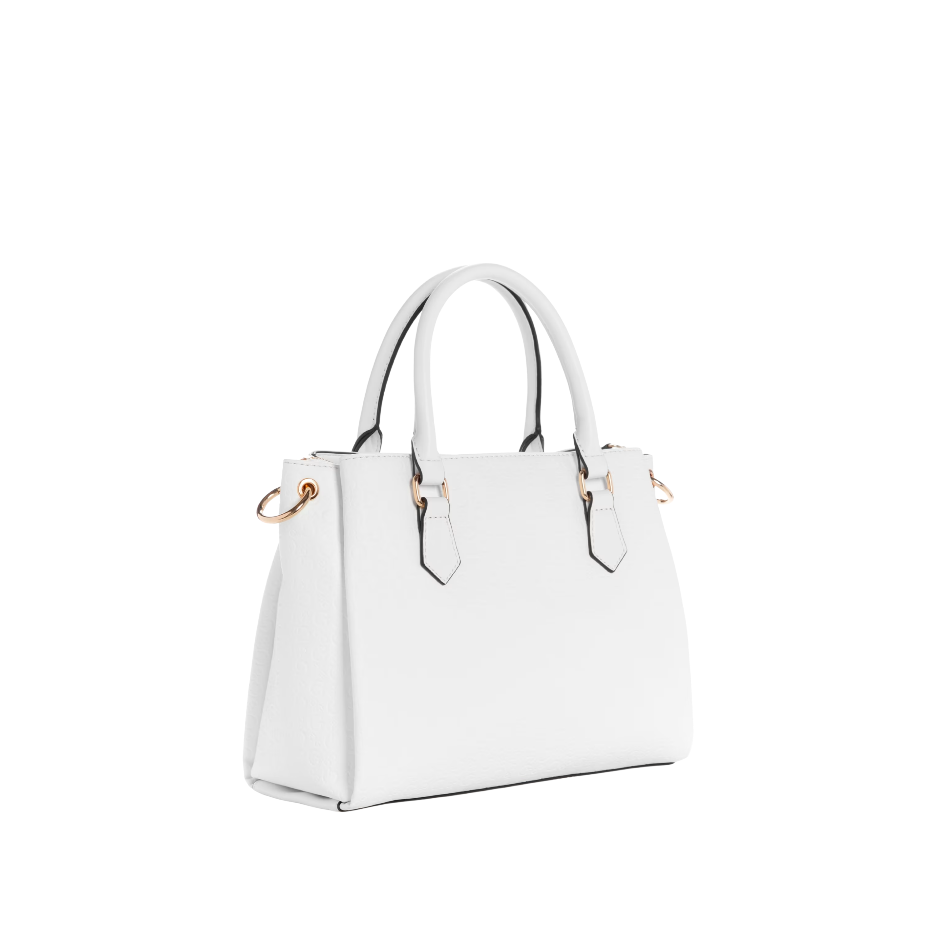 GUESS Women Zakaria Debossed Logo Satchel - White
