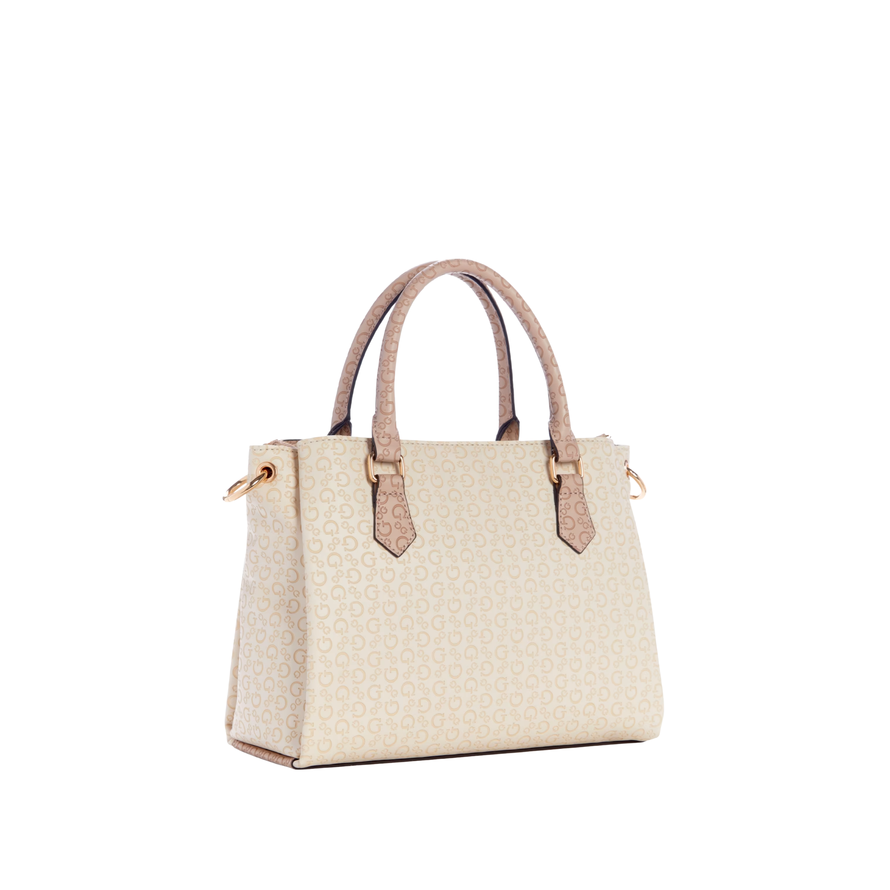 GUESS Women Zakaria Debossed Logo Satchel - Neutral