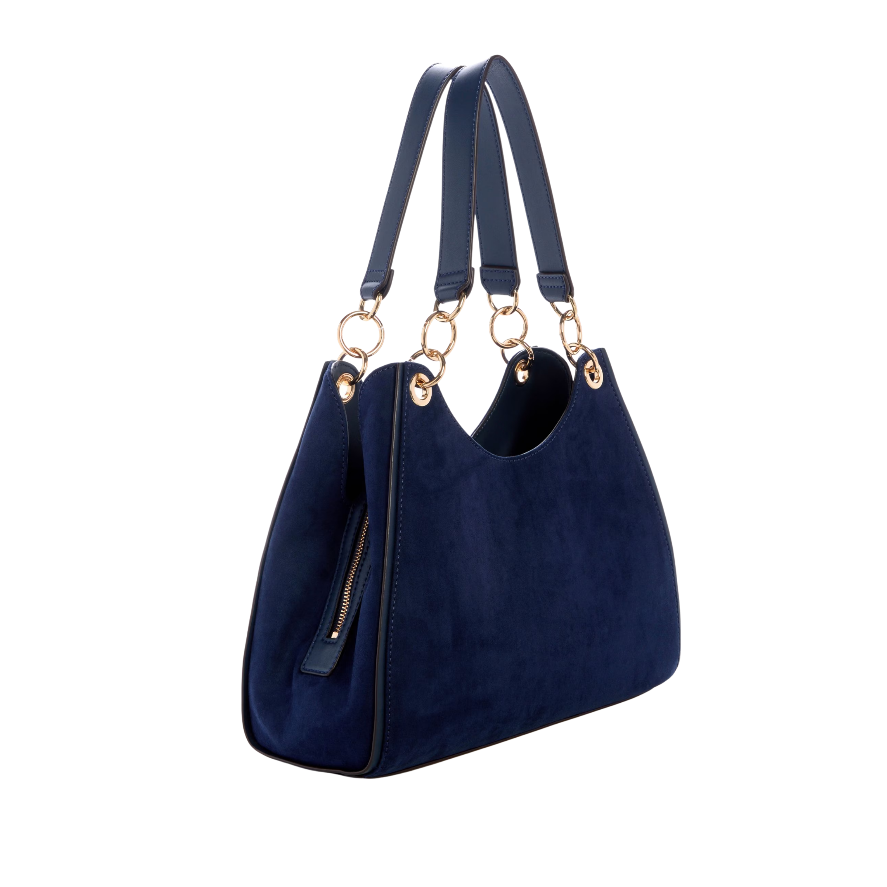 Guess Women Kaline Faux Suede Satchel - Blue