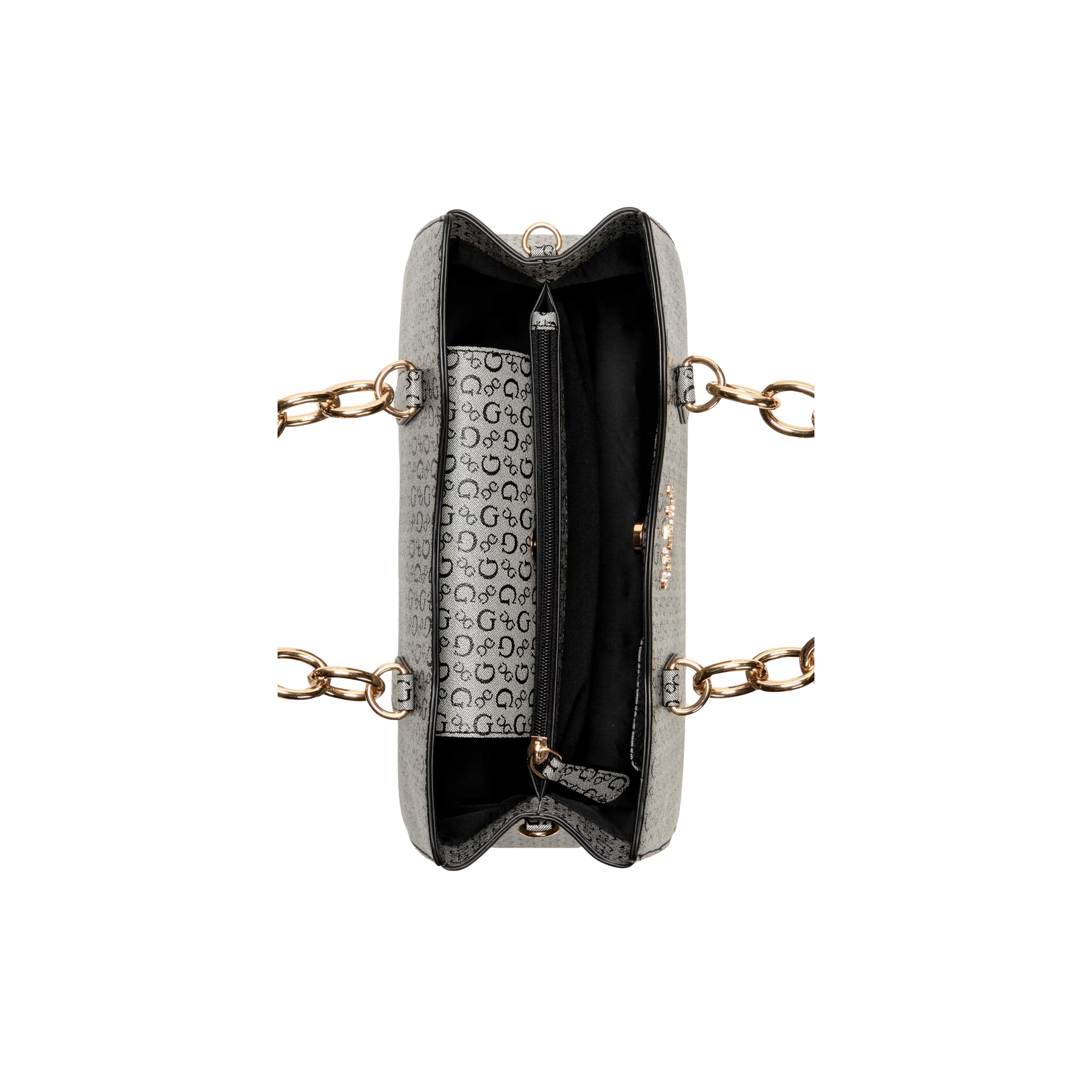 Guess Women Chiarra Logo Satchel - Black