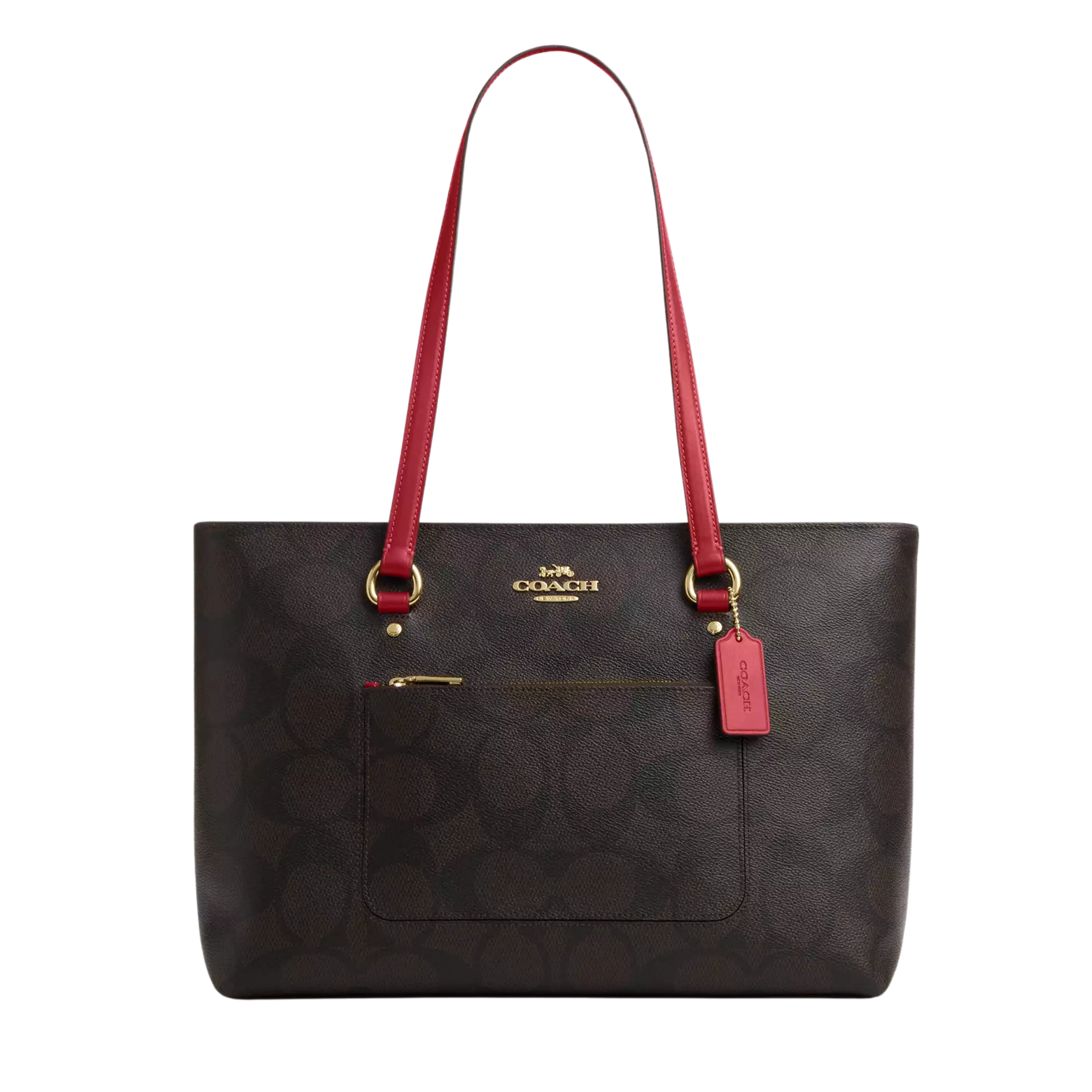 COACH Women Station Tote Bag - Walnut True Red