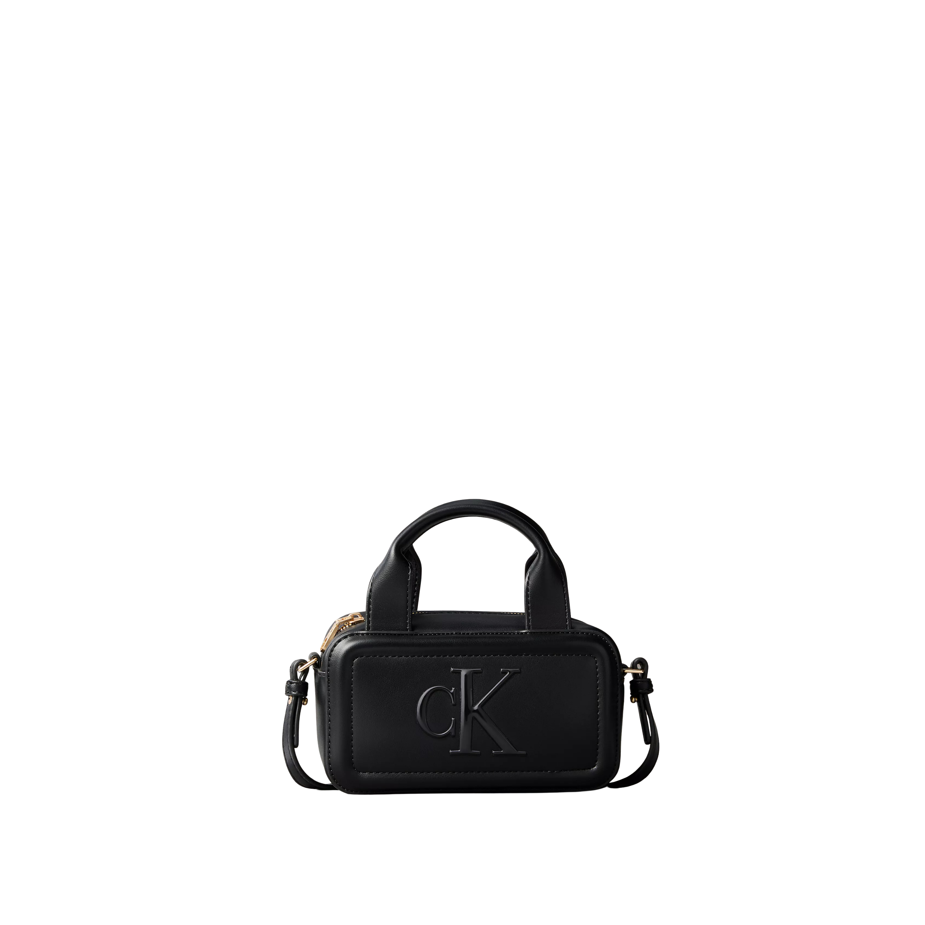 Calvin Klein Women Bold Monogram Bauletto Bag - Black