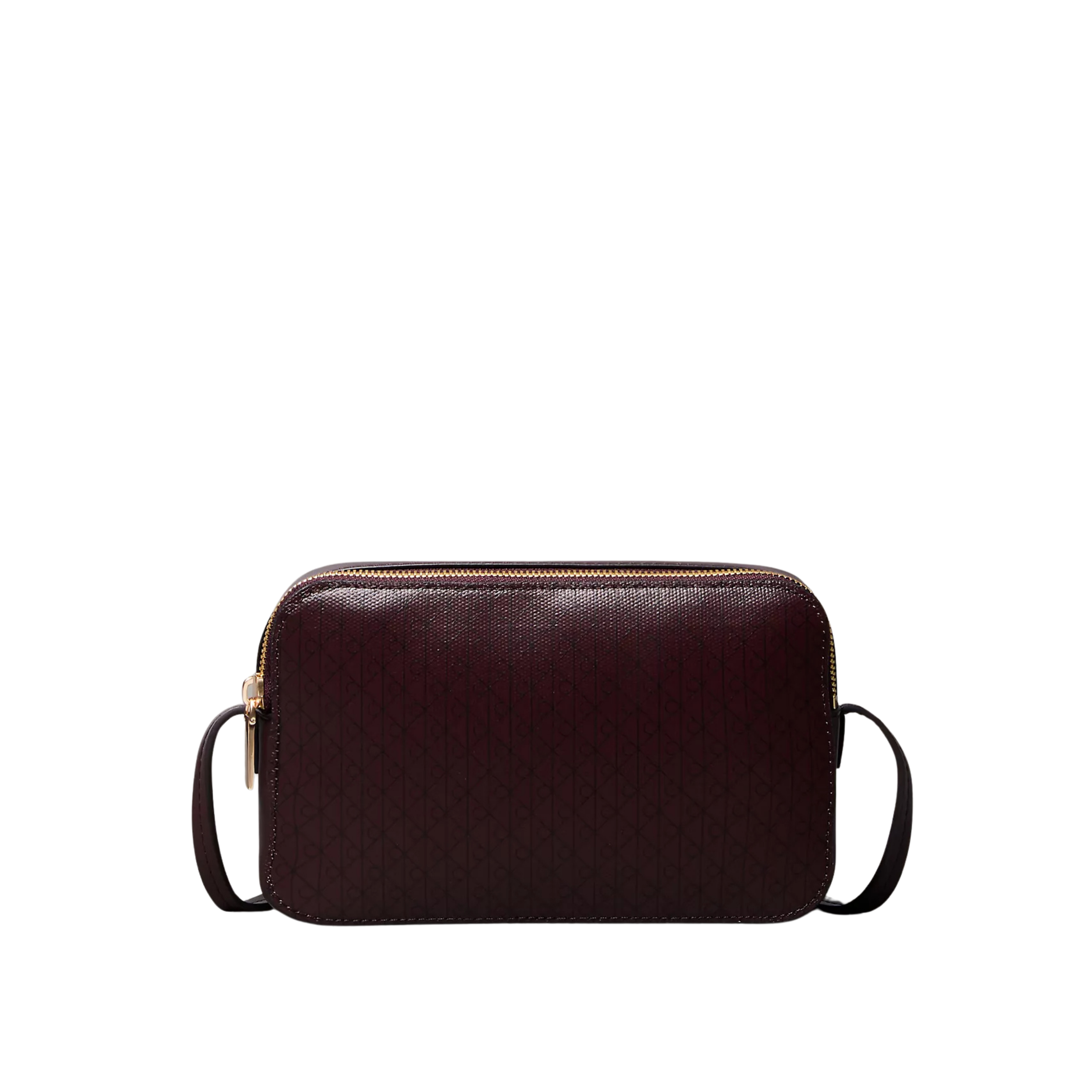 Calvin Klein Women Allover Emblem Logo Camera Bag - Monogram Fudge