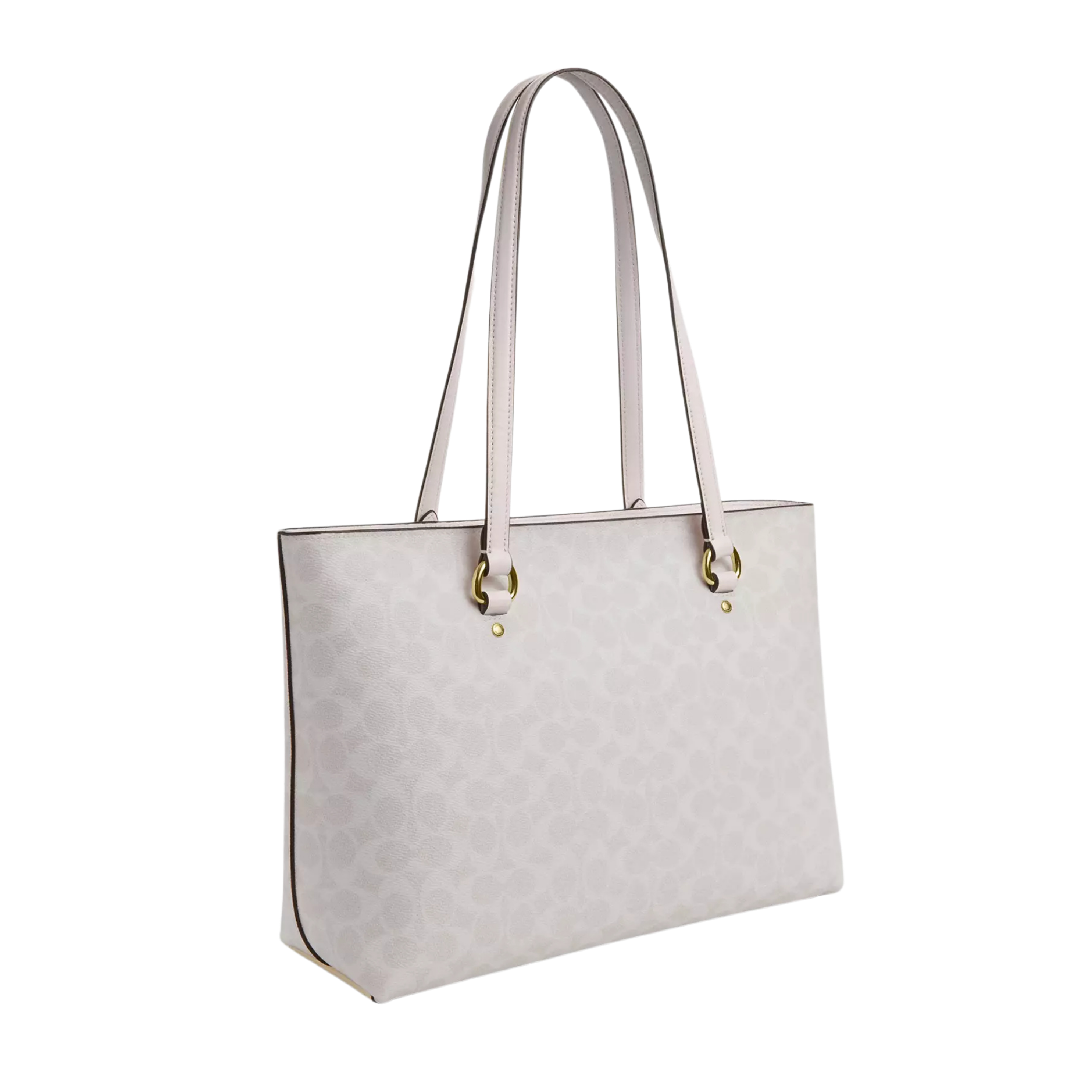 COACH Women Station Tote Bag - Gold White Chalk