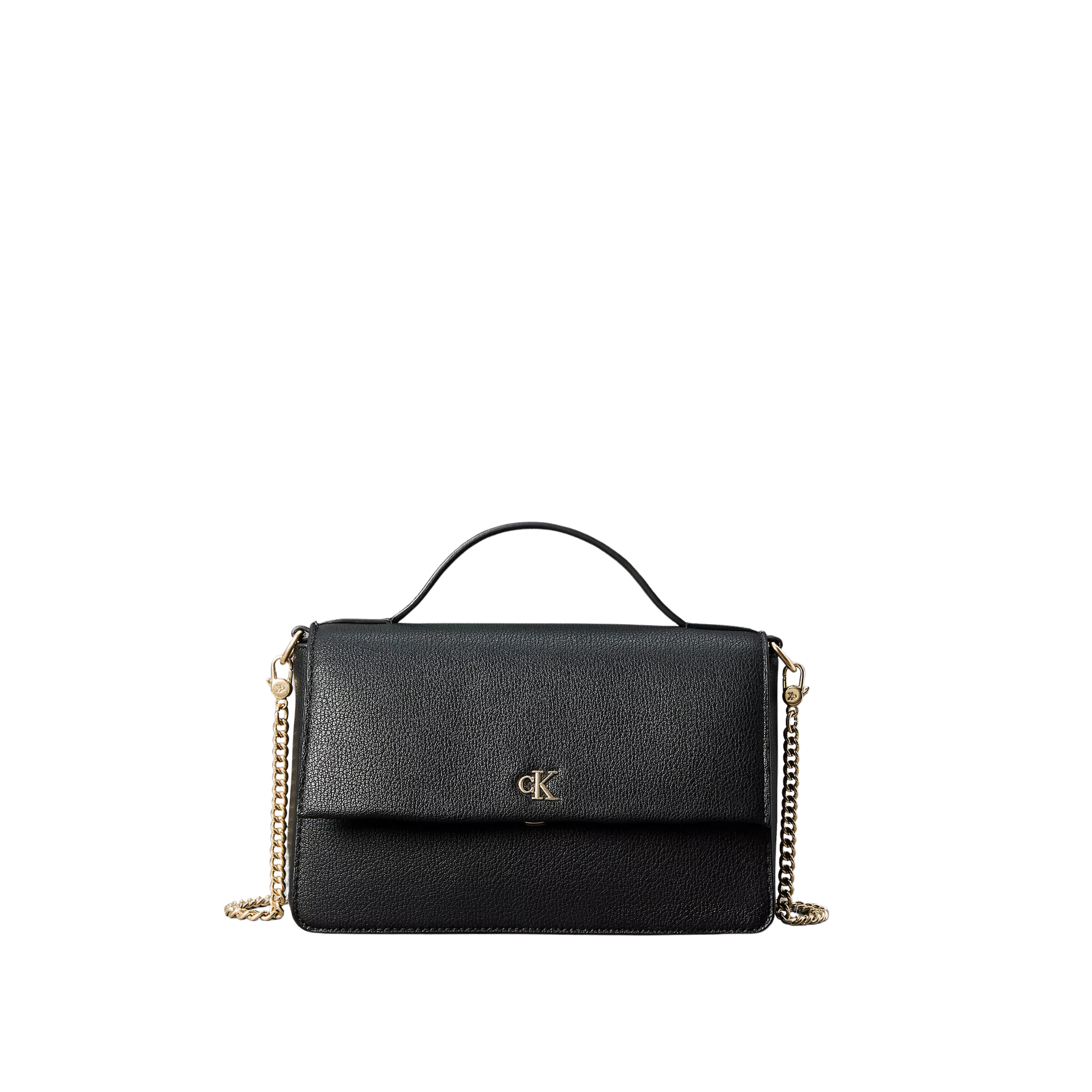 Calvin Klein Women Minimal Monogram Flap Phone Crossbody Bag - Black