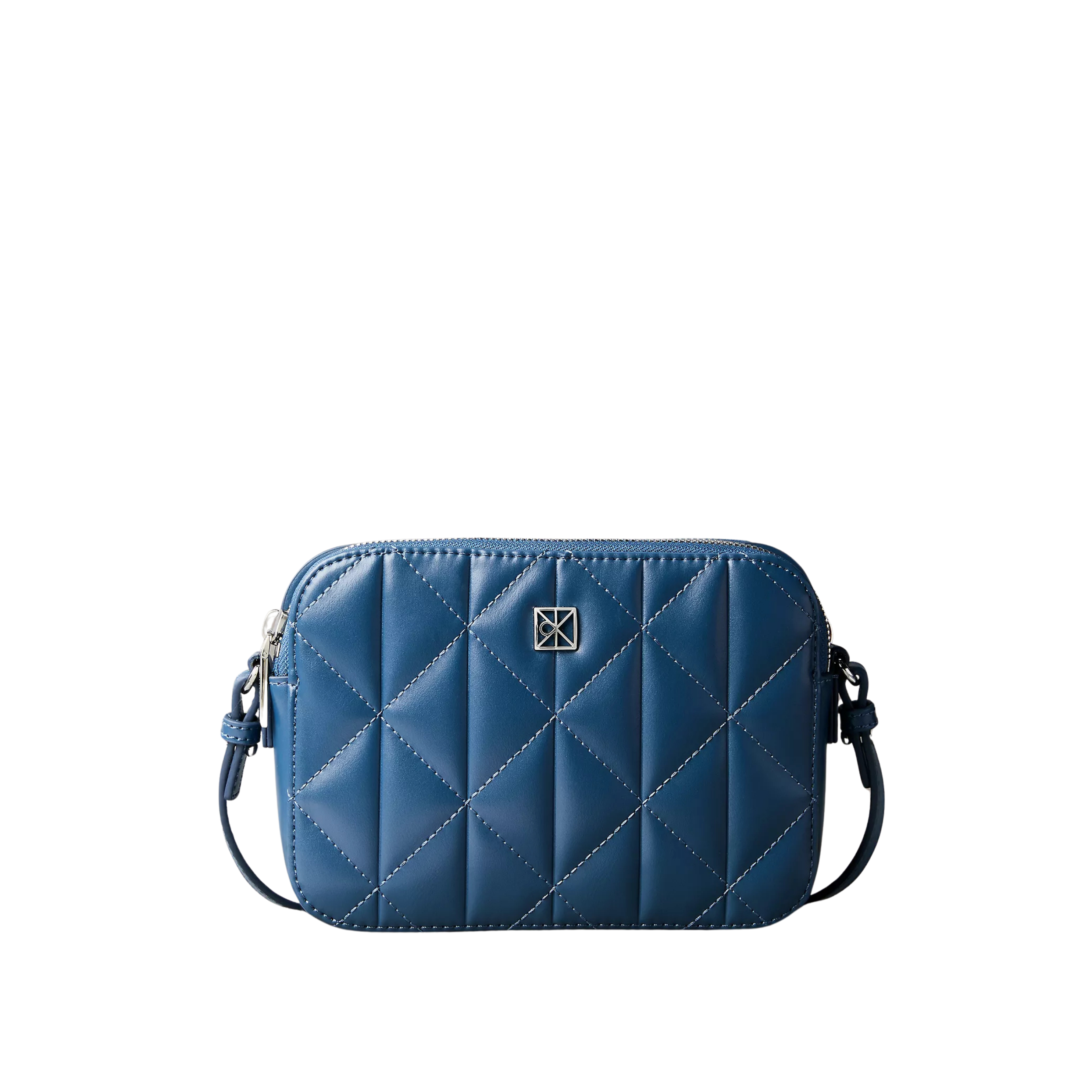 Calvin Klein Women Quilted Emblem Logo Camera Bag - Key Largo