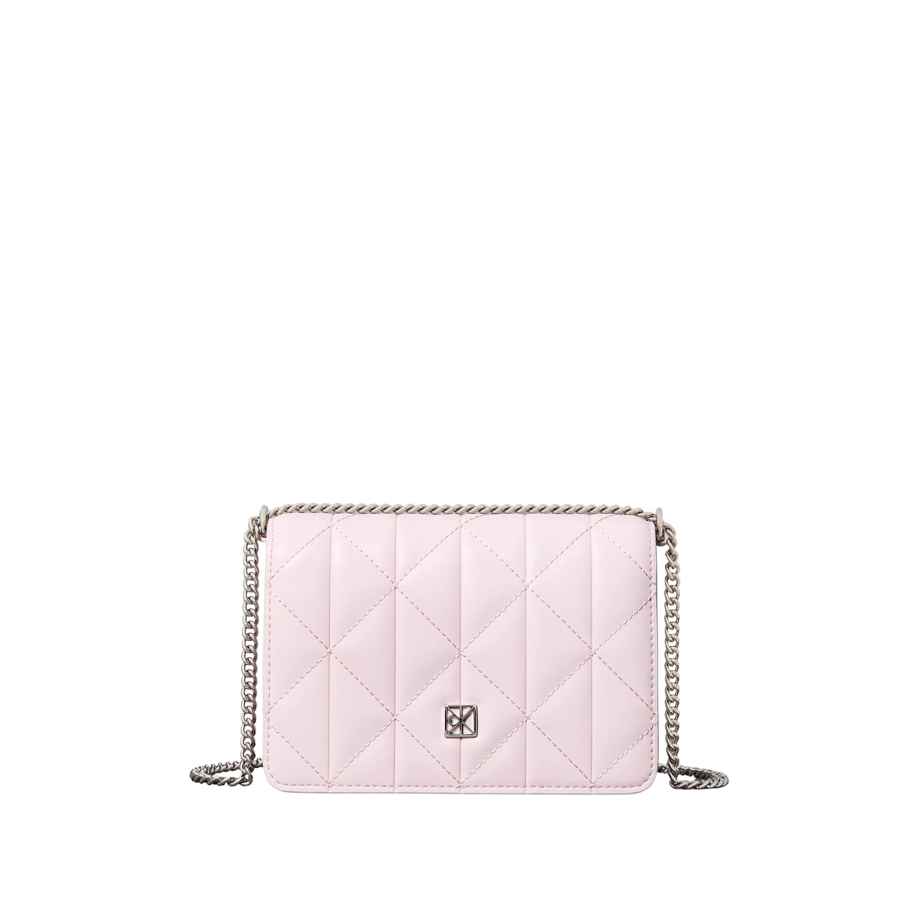 Calvin Klein Women Quilted Emblem Logo Mini Chain Bag - Cradle Pink