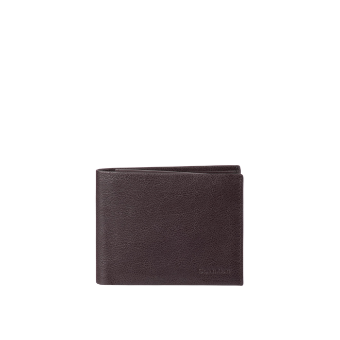 Calvin Klein Men RFID Leather Minimalist Bifold Wallet - Brown Classic