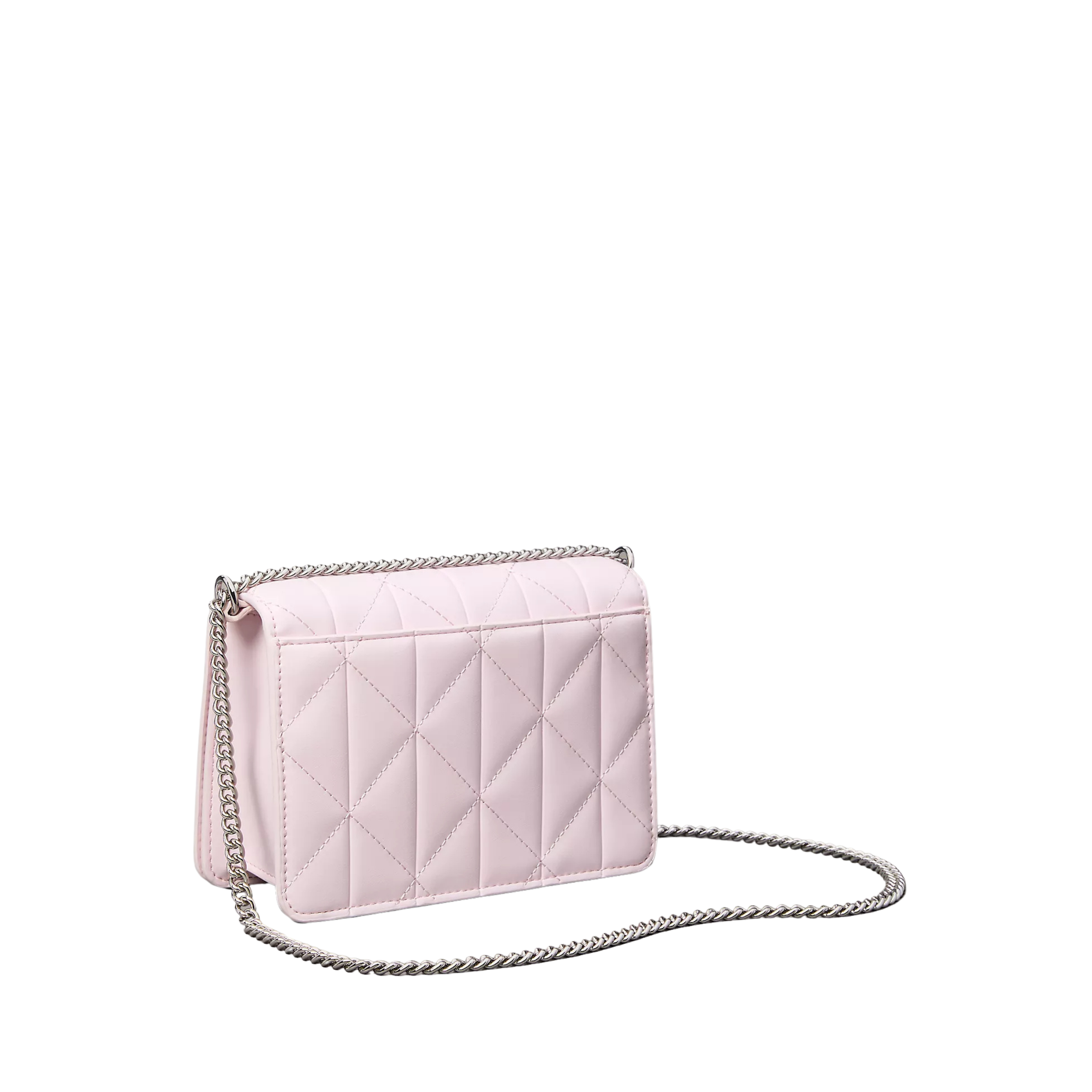 Calvin Klein Women Quilted Emblem Logo Mini Chain Bag - Cradle Pink
