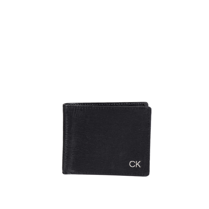 Calvin Klein Men RFID Leather Minimalist Bifold Wallet - Black
