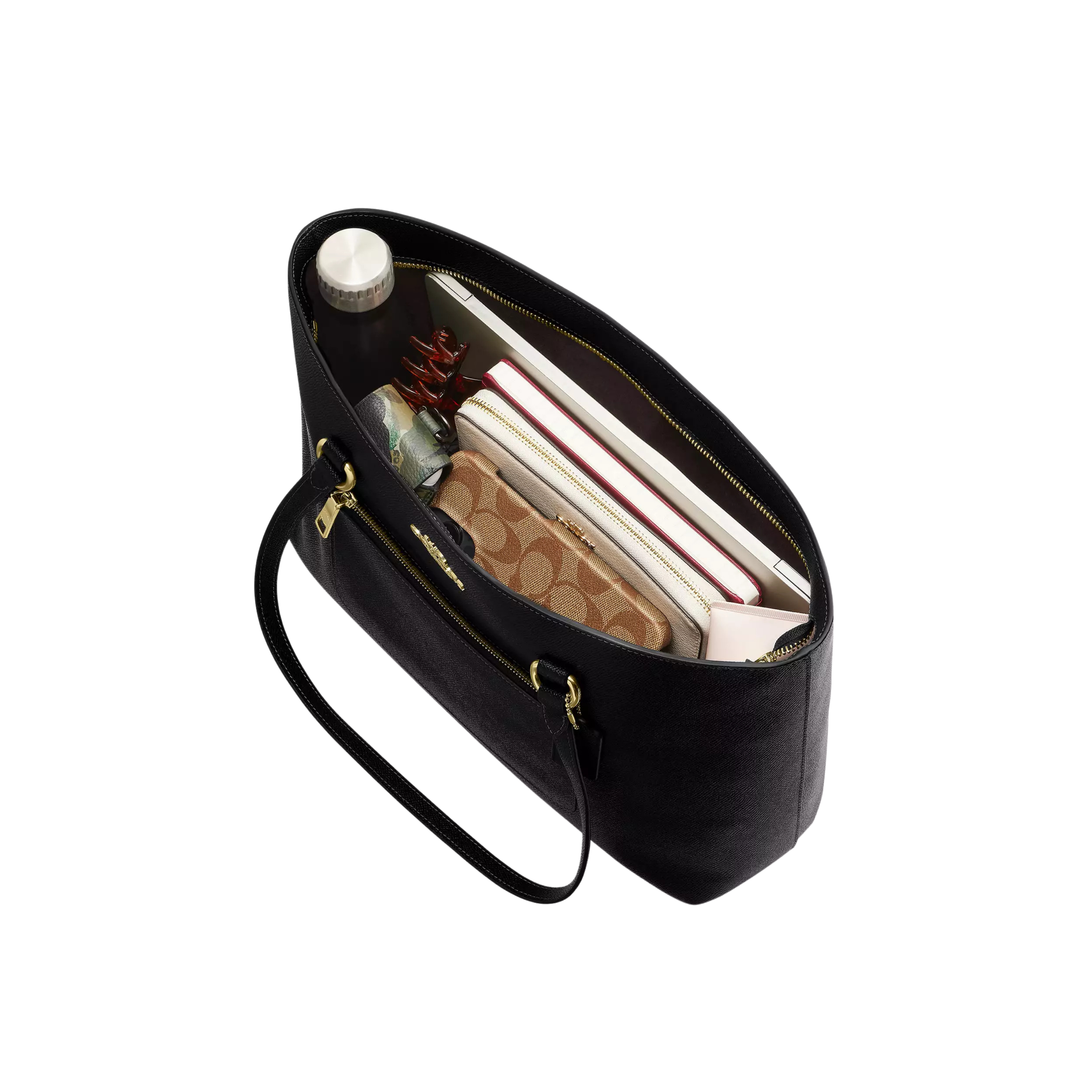 COACH Women Station Tote Bag - Gold Black