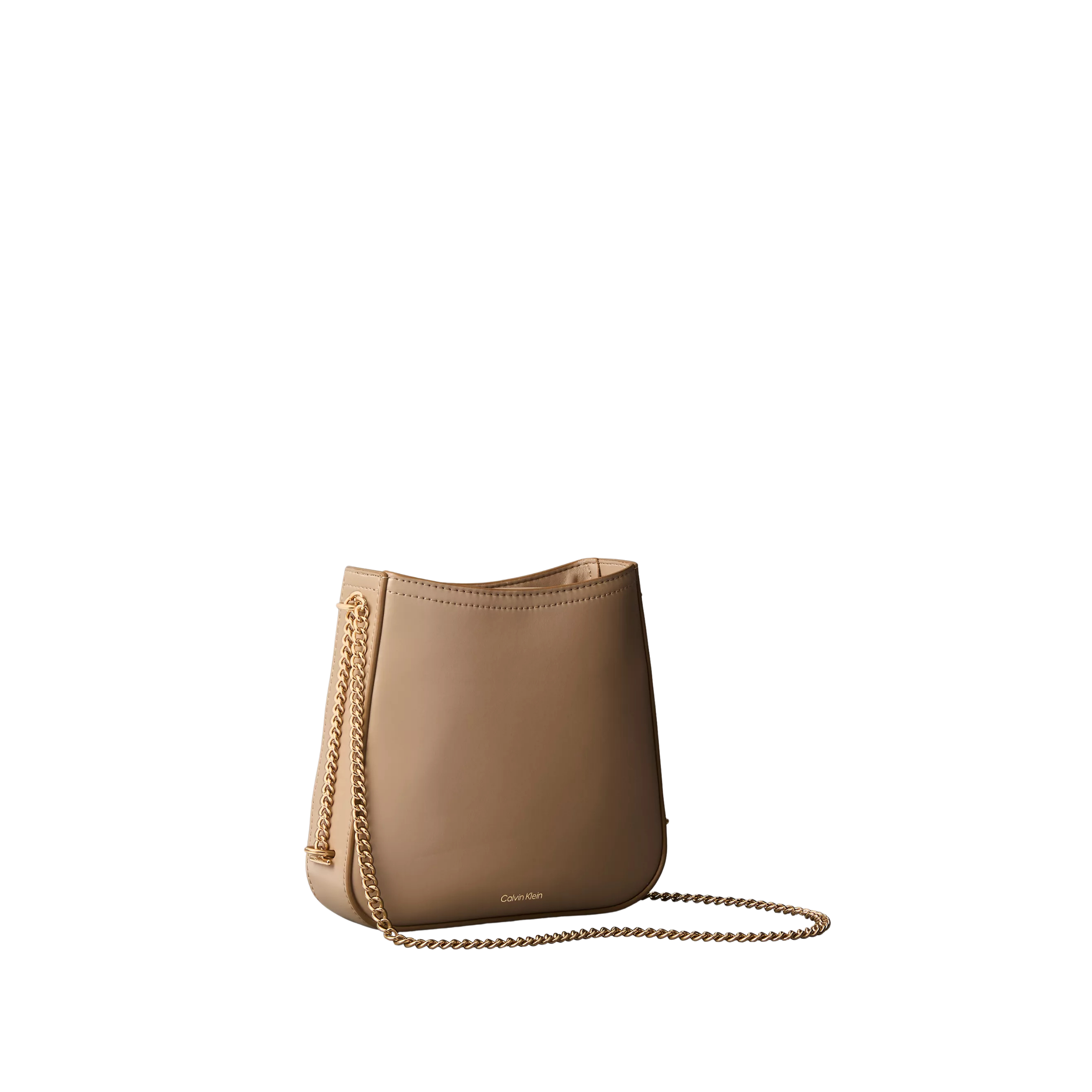 Calvin Klein Women Monogram Chain Saddle Bag - Desert Taupe