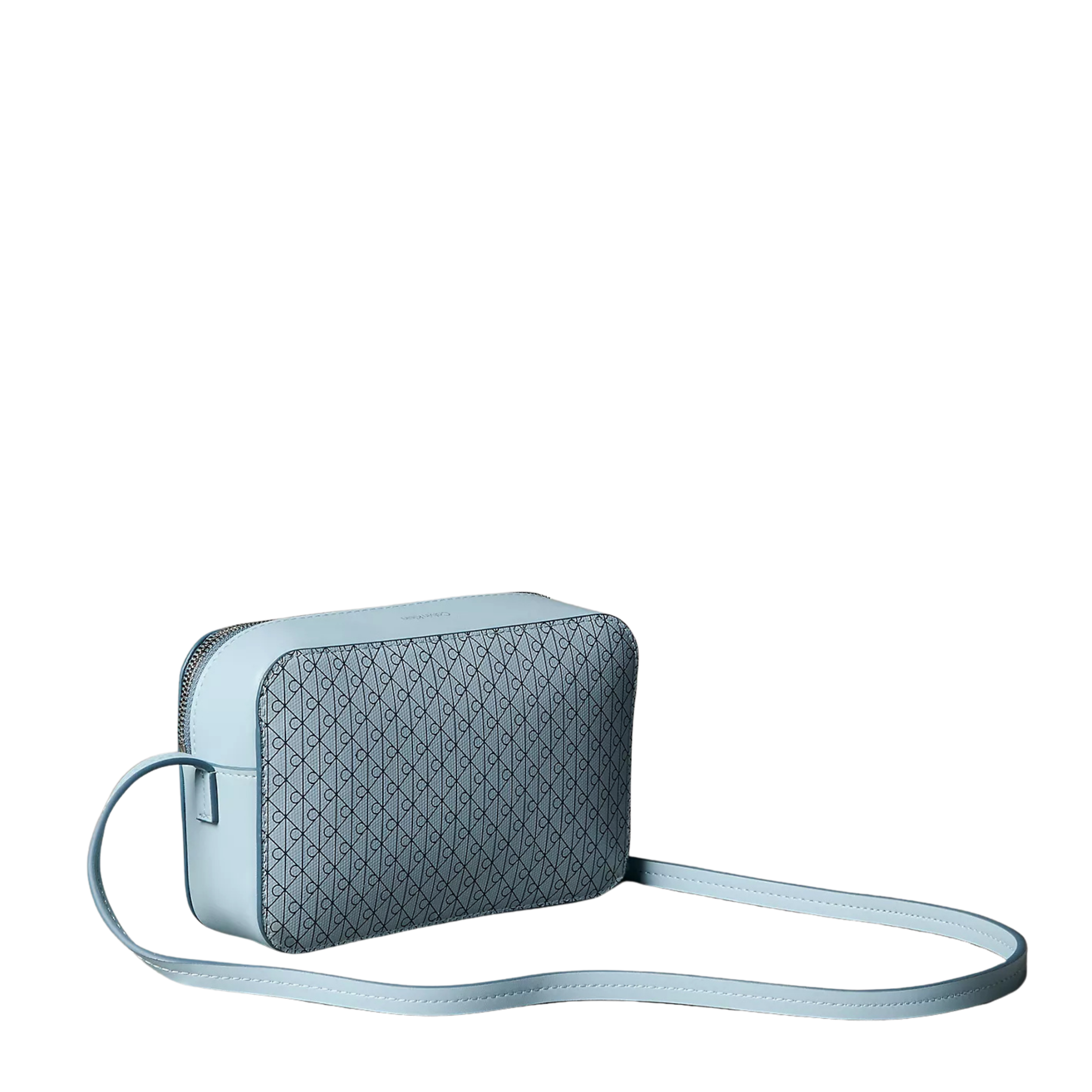 Calvin Klein Women Allover Emblem Logo Camera Bag - Palest Blue Aop