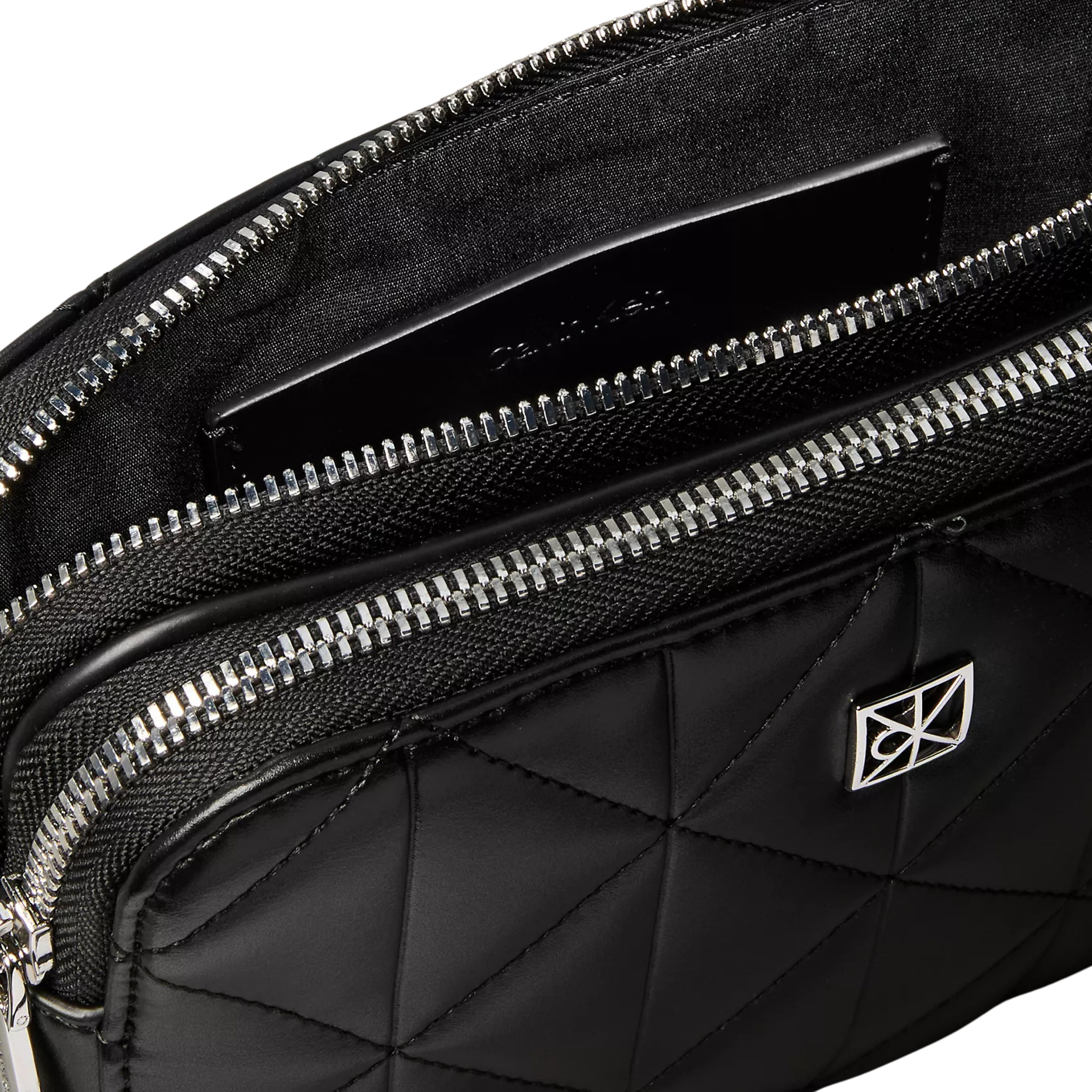Calvin Klein Women Quilted Emblem Logo Camera Bag - Black