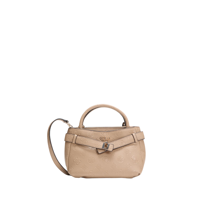 Guess Women Ella Logo Mini Satchel Bag - Orange Bright Orange