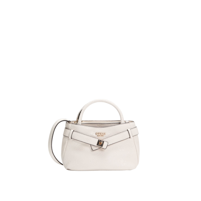 Guess Women Ella Logo Mini Satchel Bag - Steel