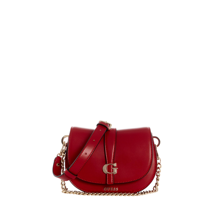 Guess Women Carrie Mini Crossbody - Dark Cherry