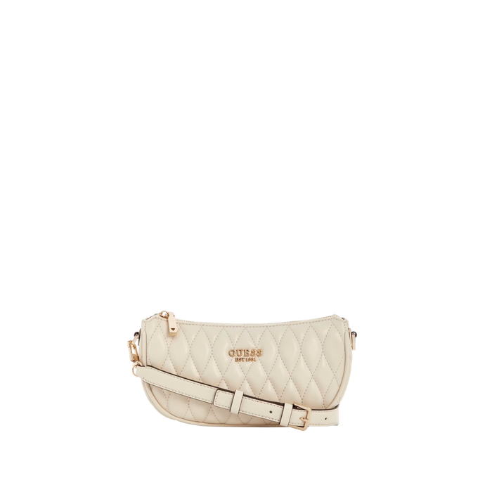 Guess Women Valla Mini Top Zip Shoulder Bag - Bone