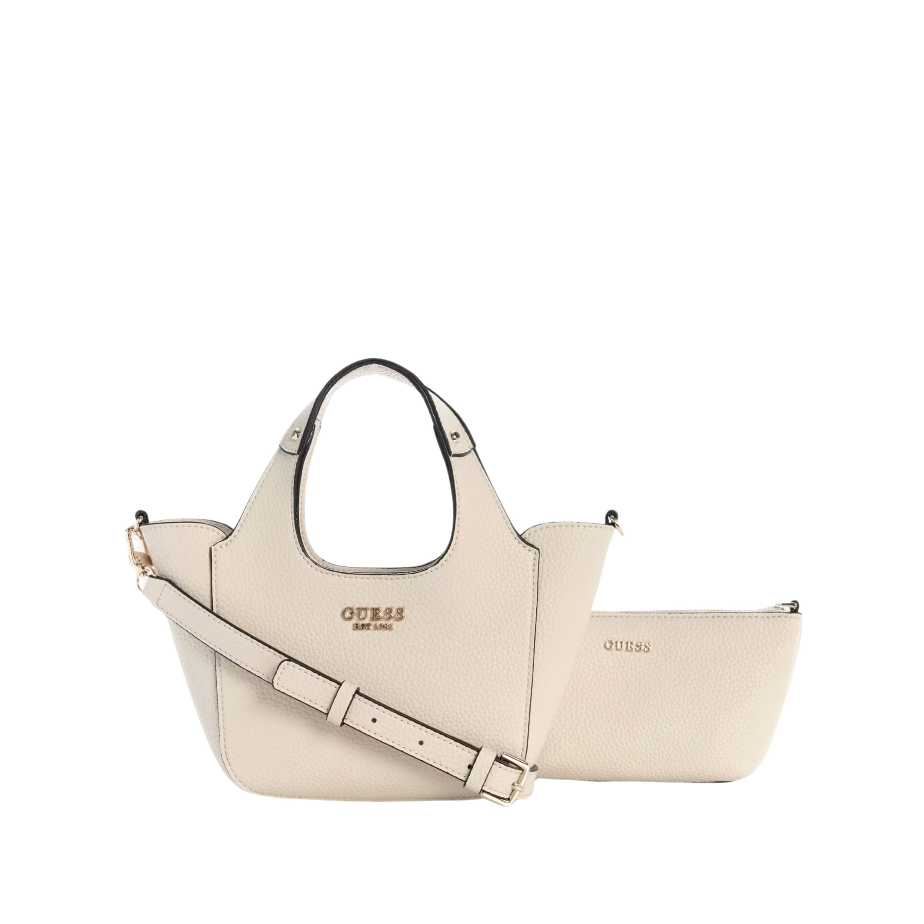 Guess Women Calista 2 In 1 Mini Tote - Bone