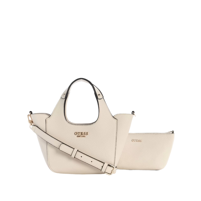 Guess Women Calista 2 In 1 Mini Tote - Bone