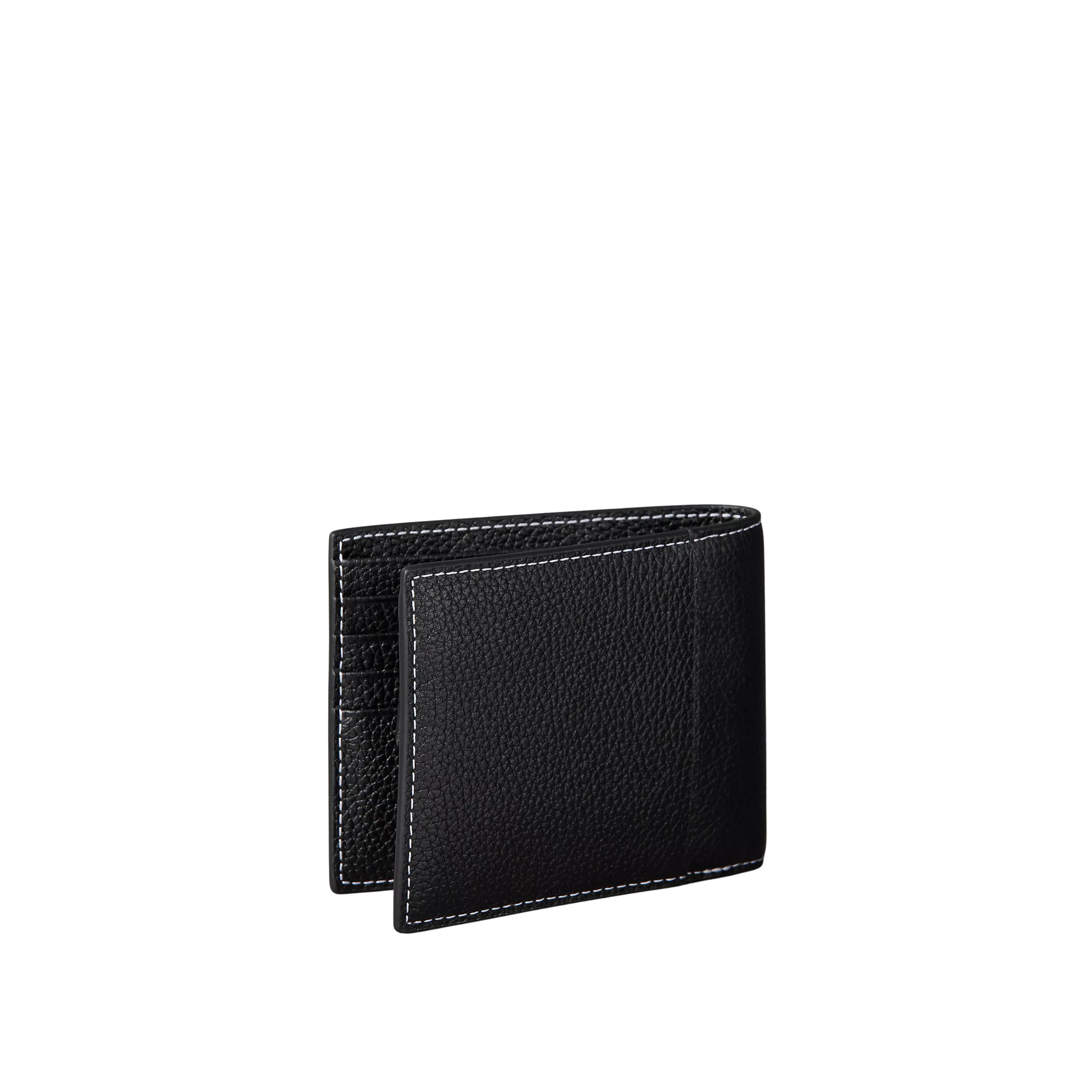 Calvin Klein Men Monologo Bifold Wallet with Coin Pouch - Black