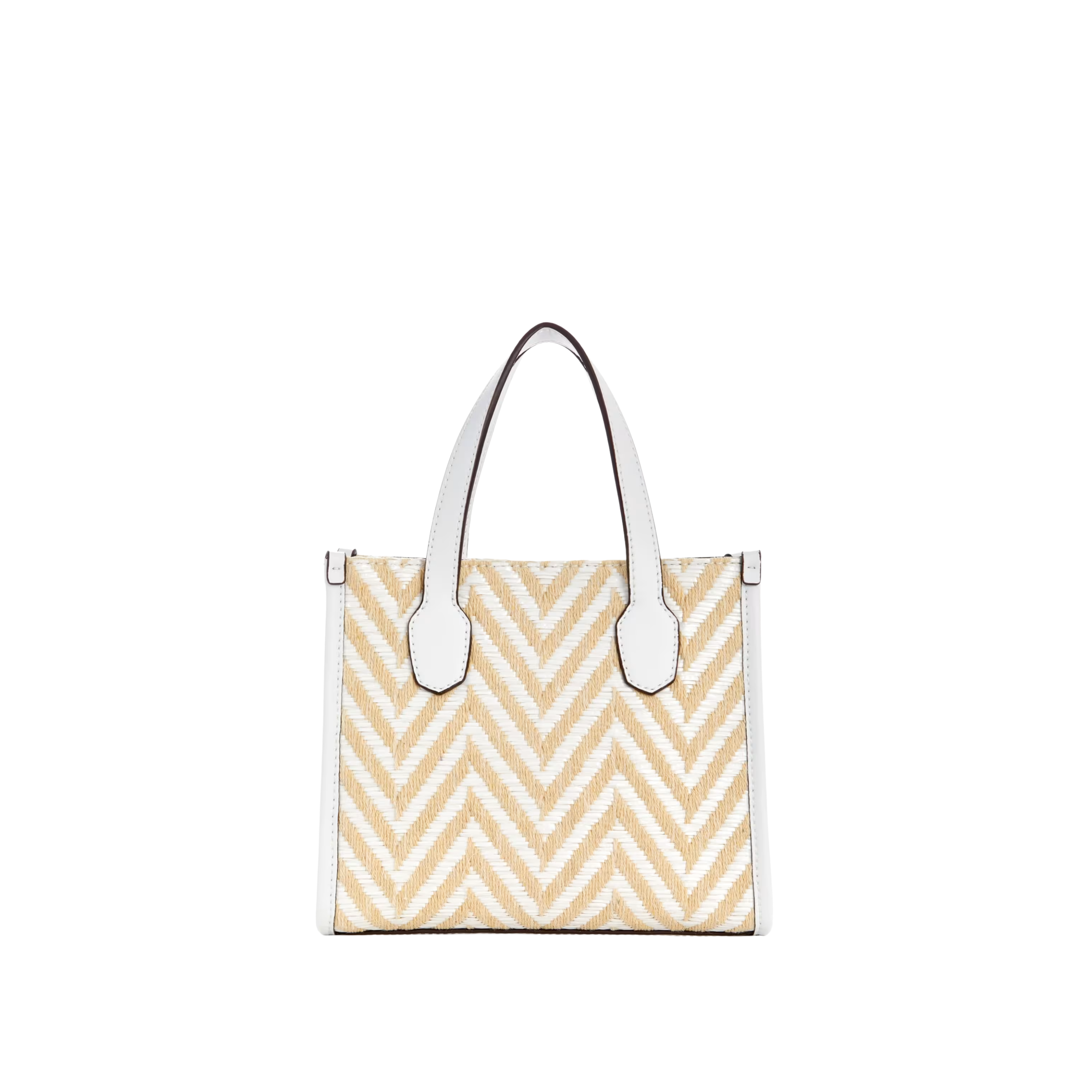 Guess Women Silvana Chevron Mini Tote - White Multi