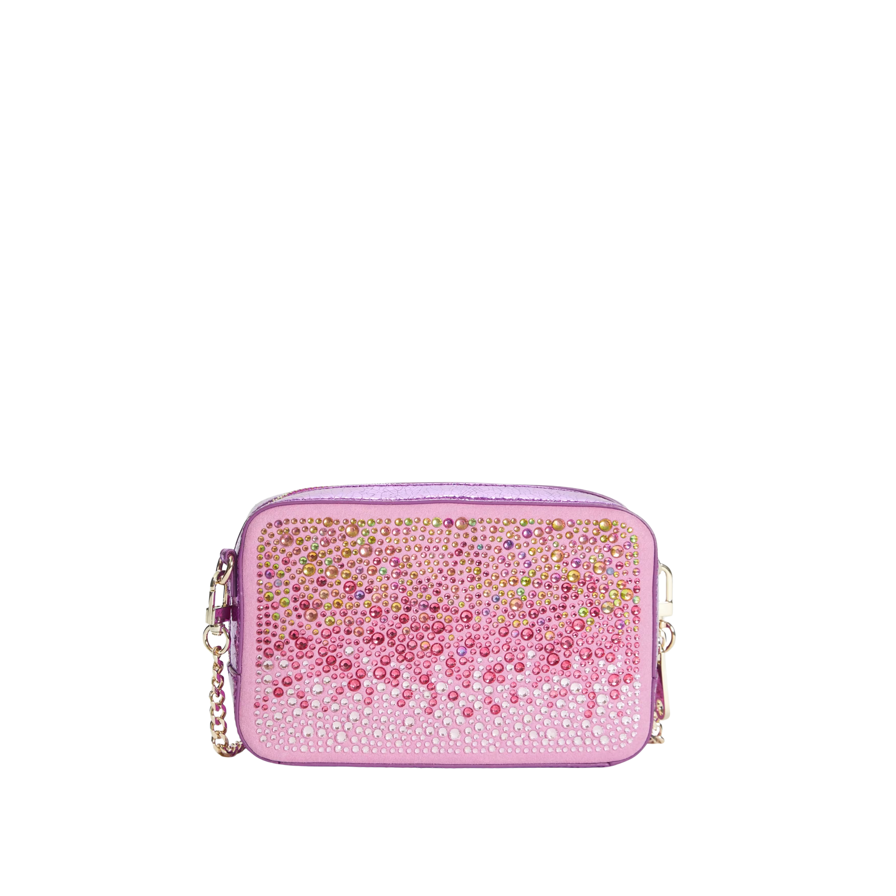 Guess Women Sofia Crystal Mini Crossbody - Fuchsia