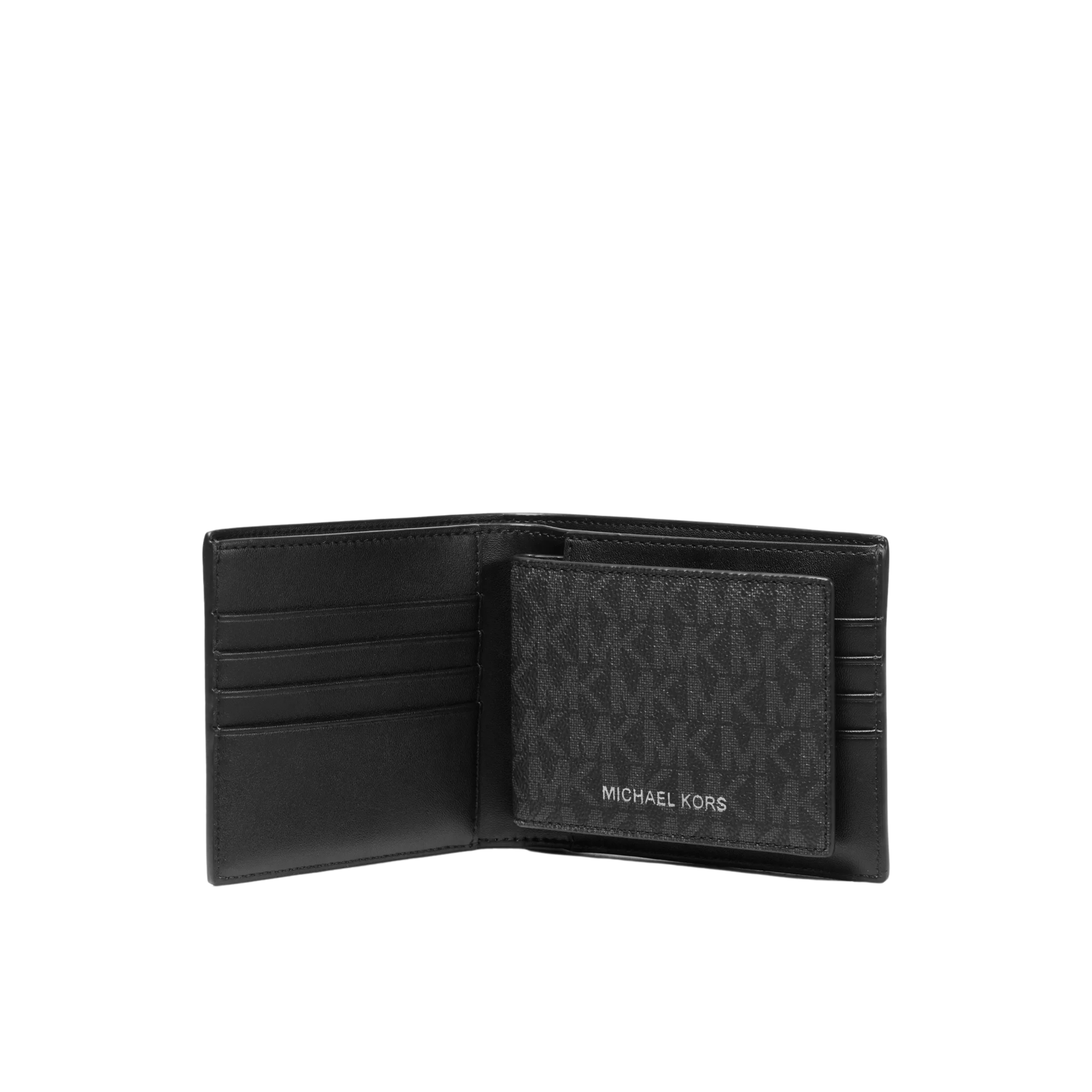 Michael Kors Men Cooper Logo Billfold Wallet With Passcase - Black