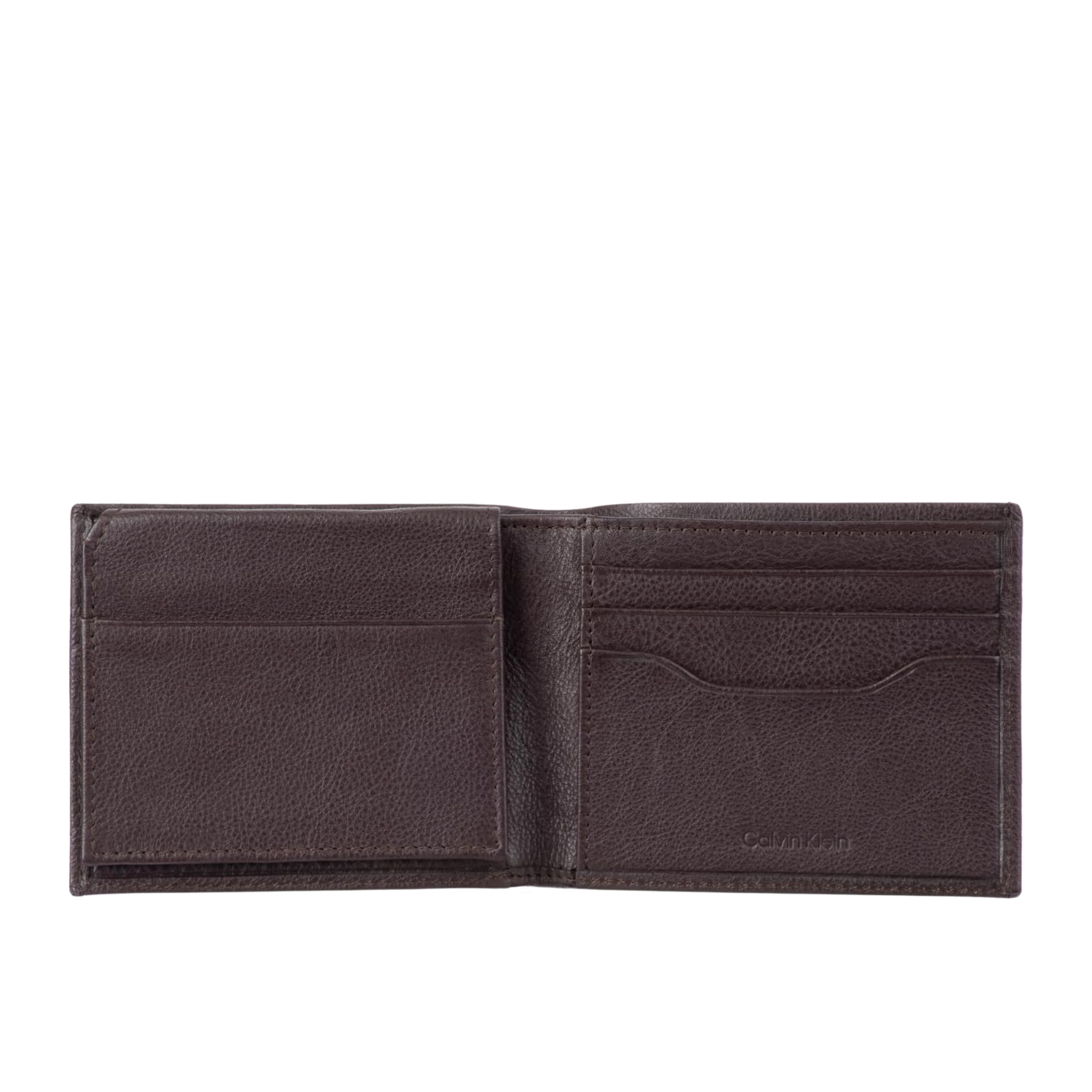 Calvin Klein Men RFID Leather Minimalist Bifold Wallet - Brown Classic