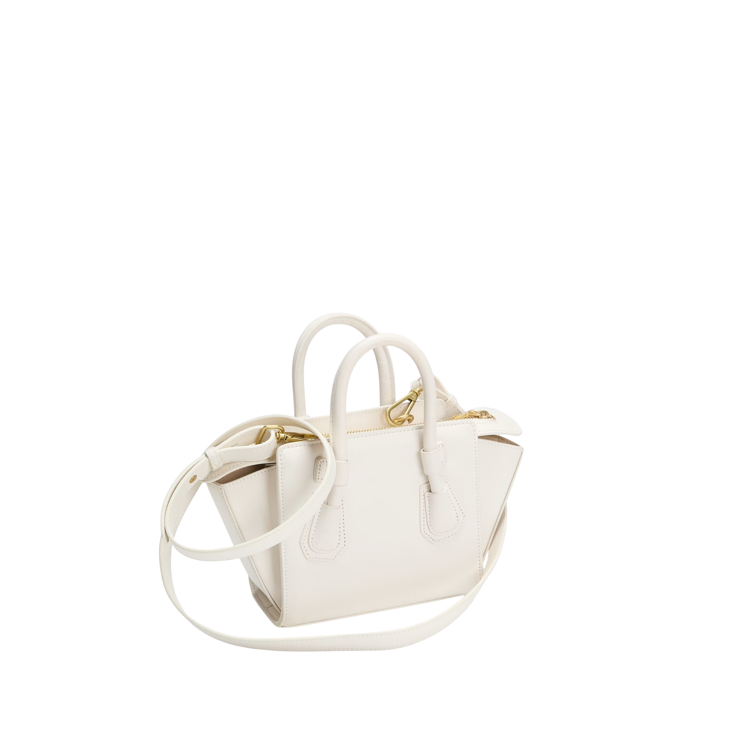 Guess Women Merava Leather Mini Satchel - Bone