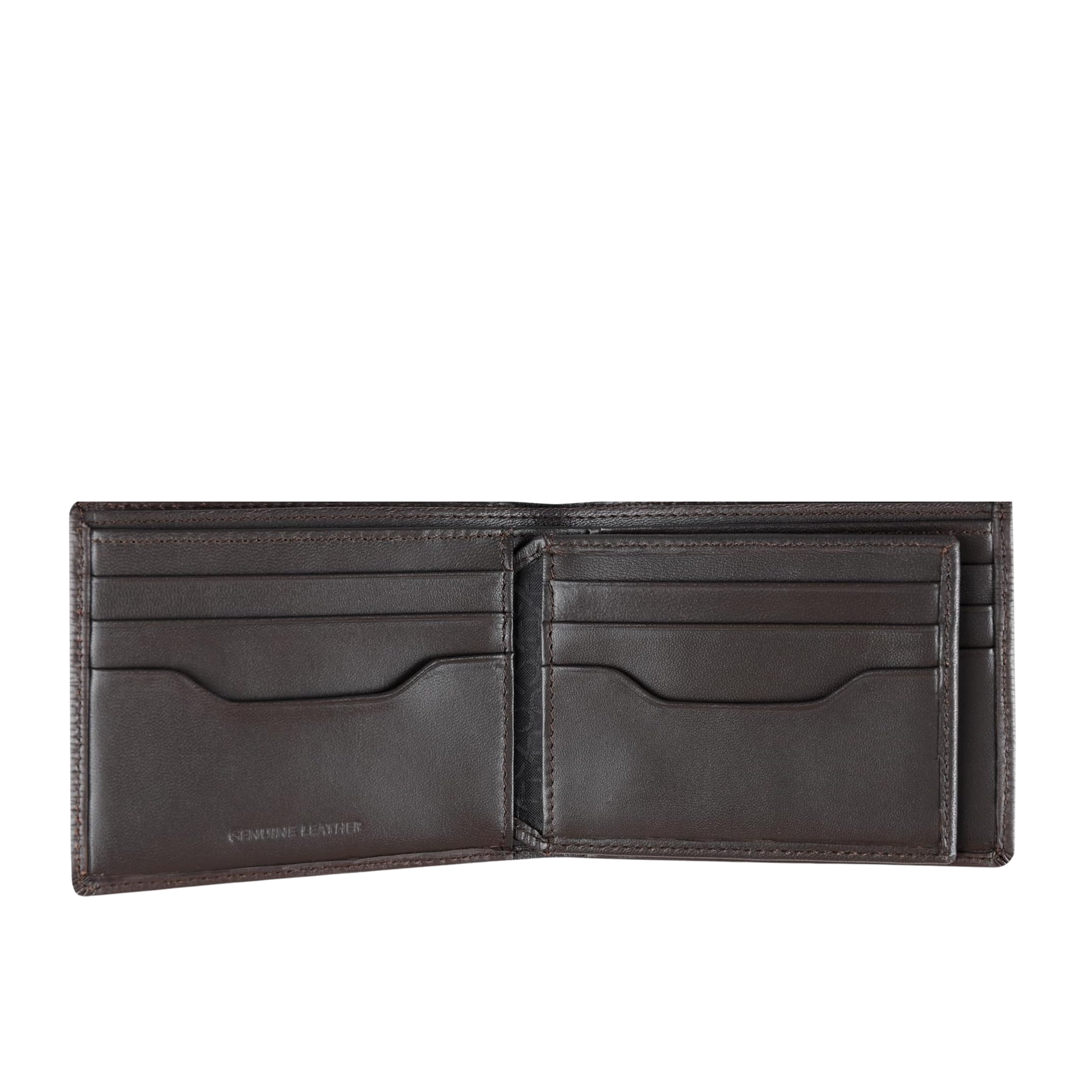 Calvin Klein Men RFID Leather Minimalist Bifold Wallet - Brown River Prin