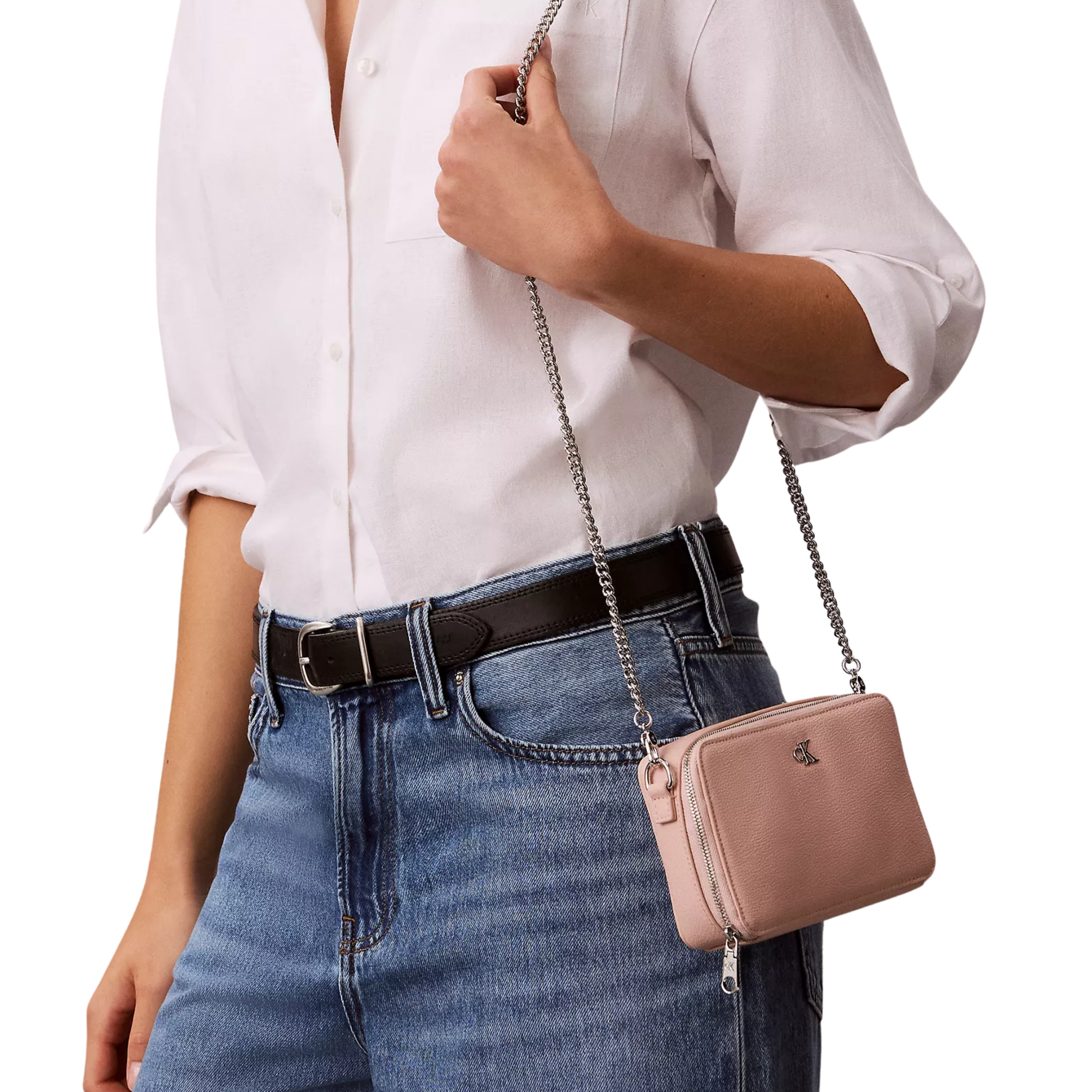 Calvin Klein Women Minimal Monogram Camera Bag - Pale Conch