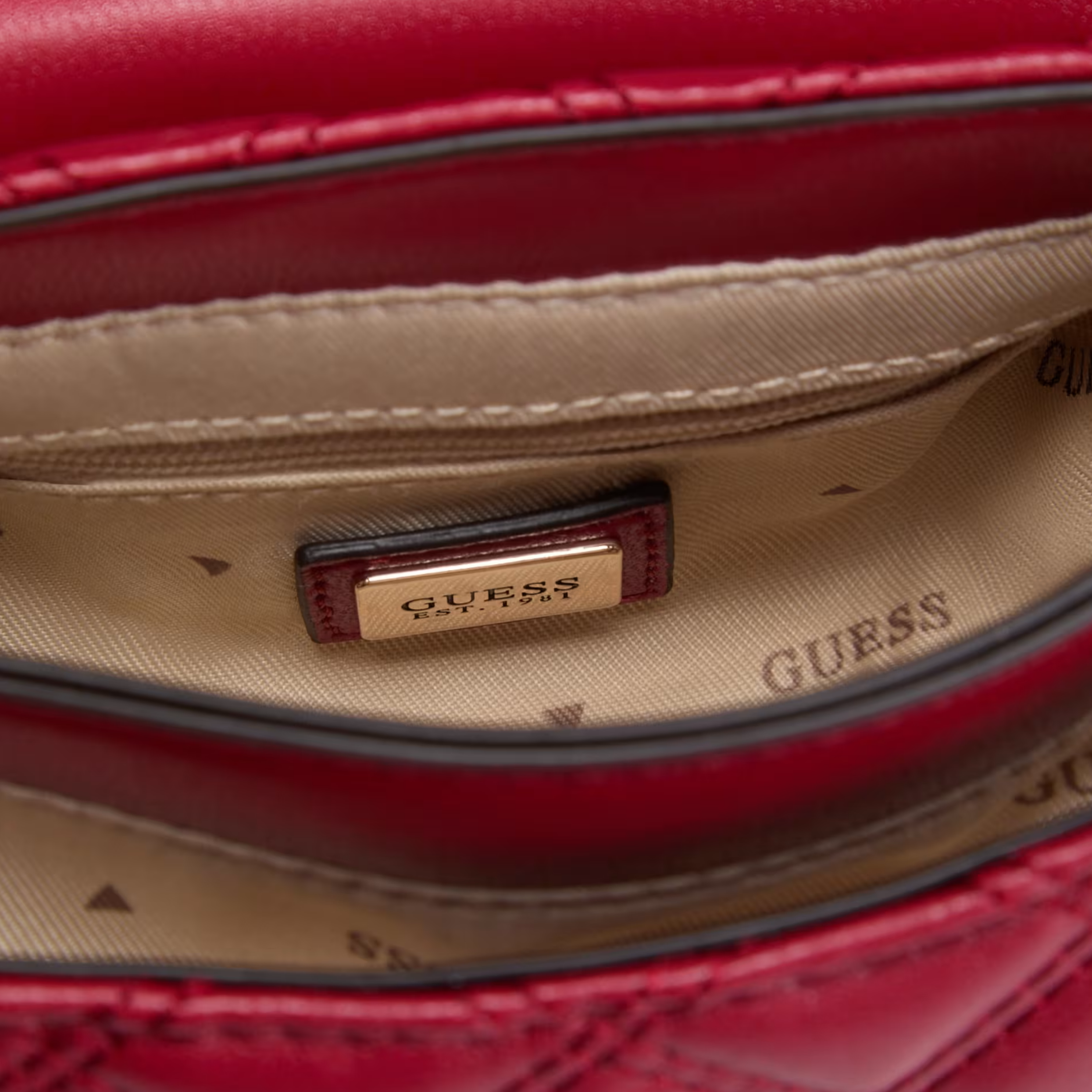 Guess Women Giully Quilted Mini Crossbody - Dark Chino