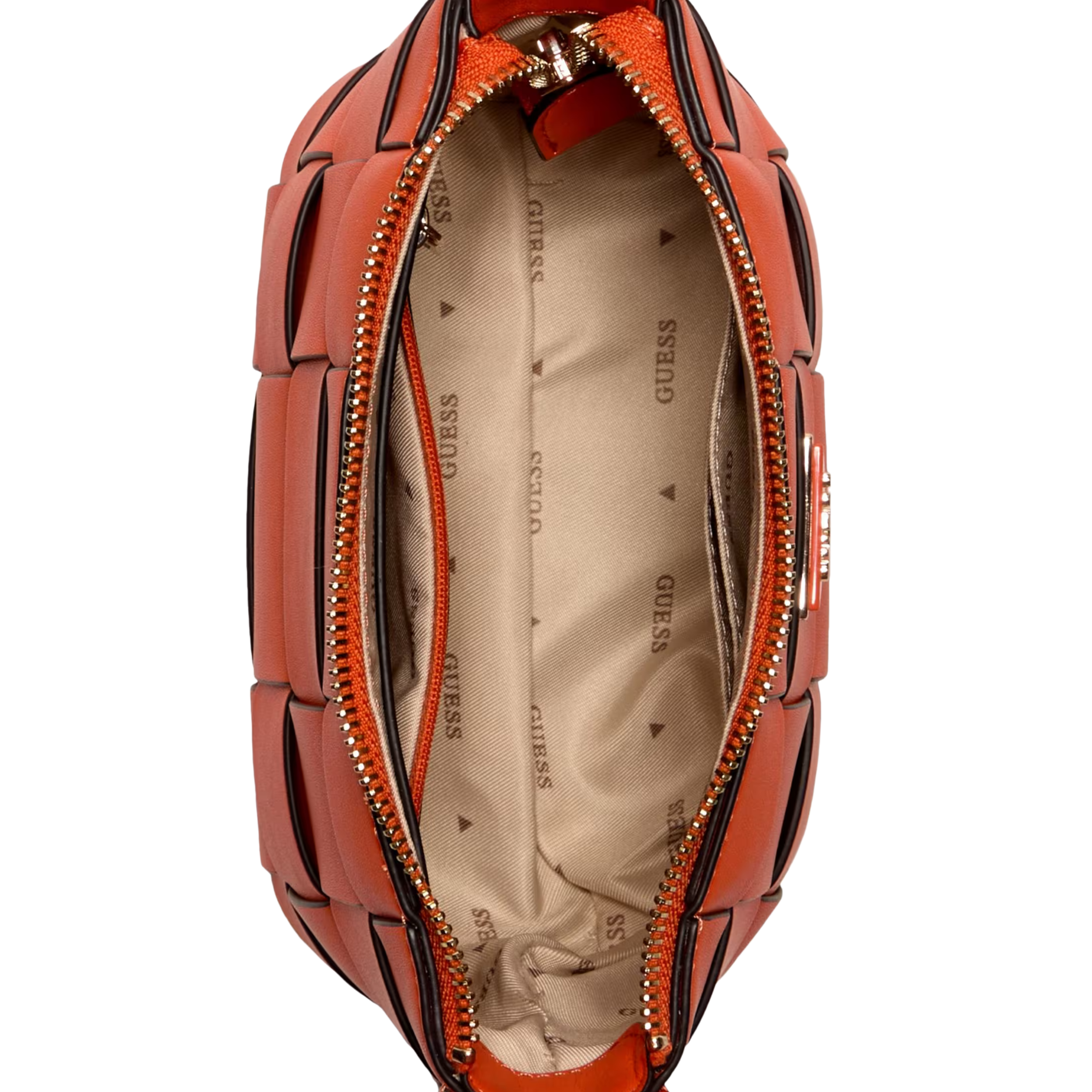 Guess Women Maylee Woven Mini Hobo Bag - Orange