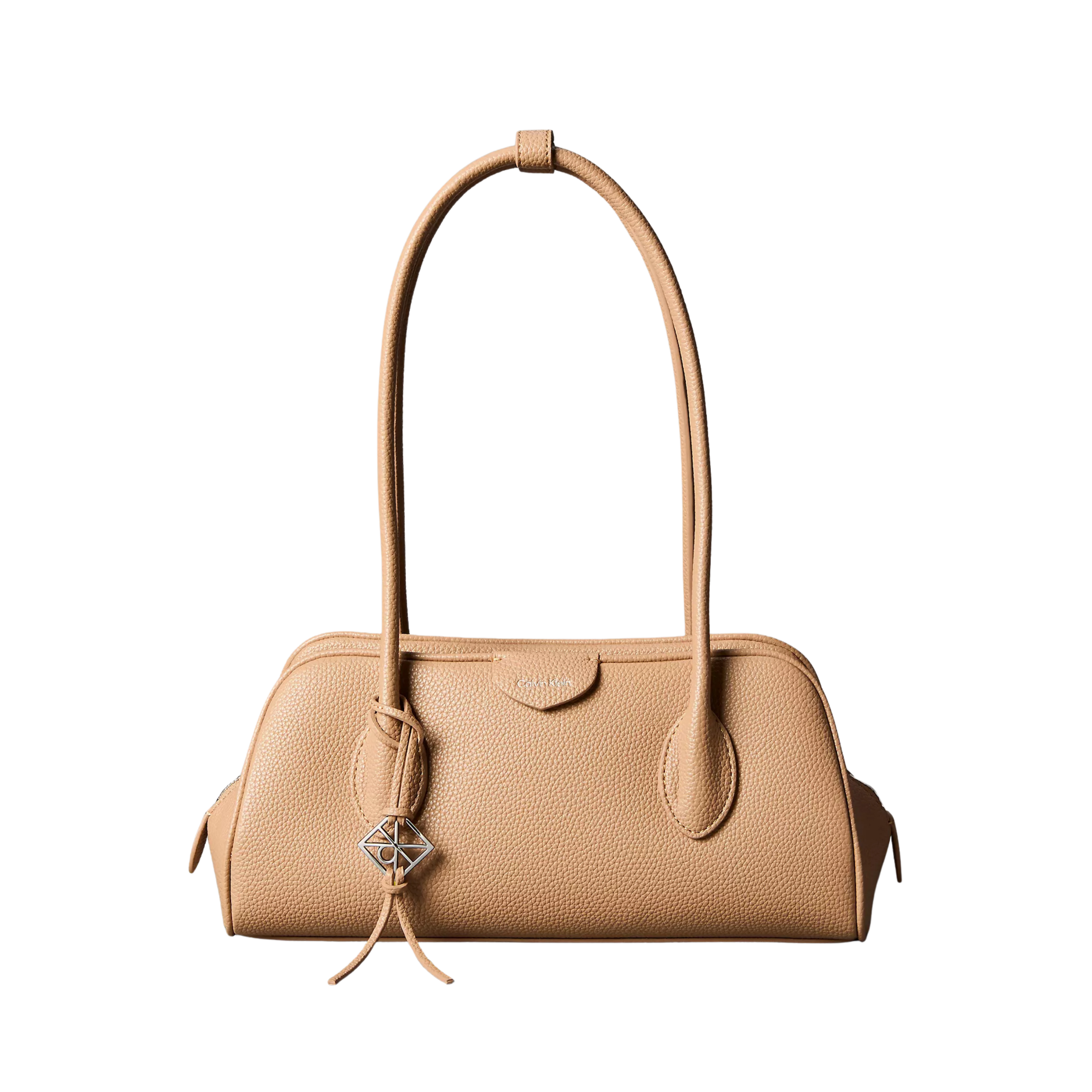 Calvin Klein Women Emblem Logo Shoulder Bag - Tannin