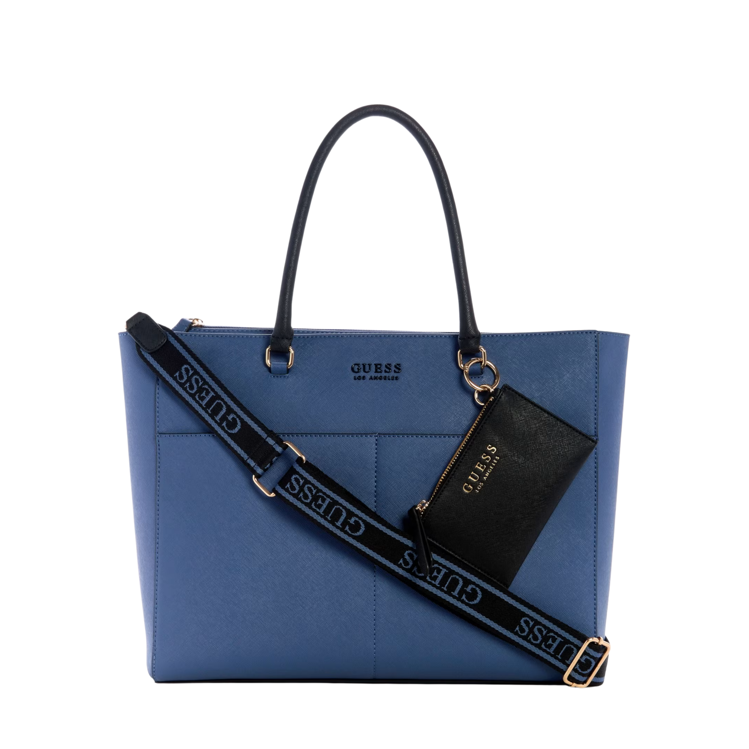 Guess Women Pennywise Faux Leather Carryall - Blue
