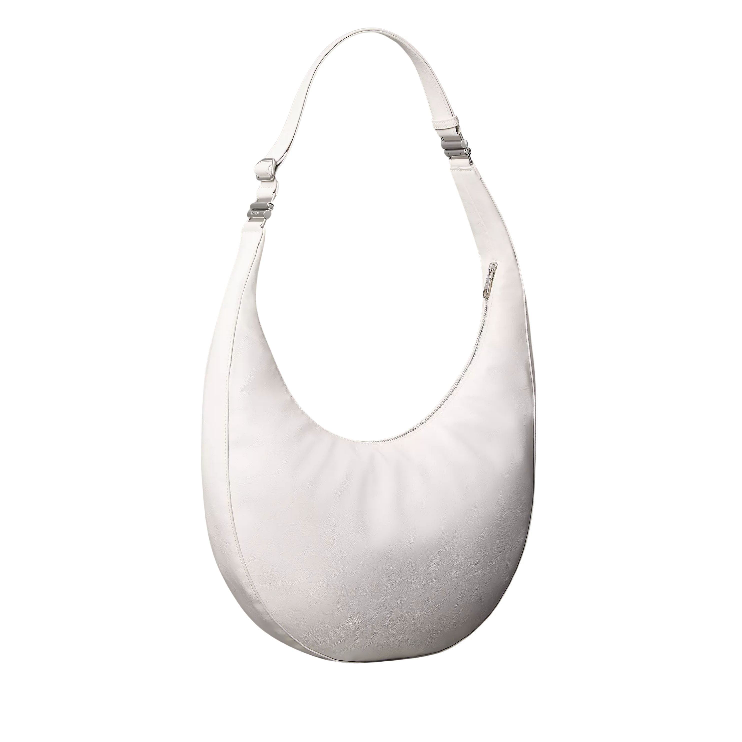 Calvin Klein Women Curved Convertible Crossbody Bag - White Alyssum