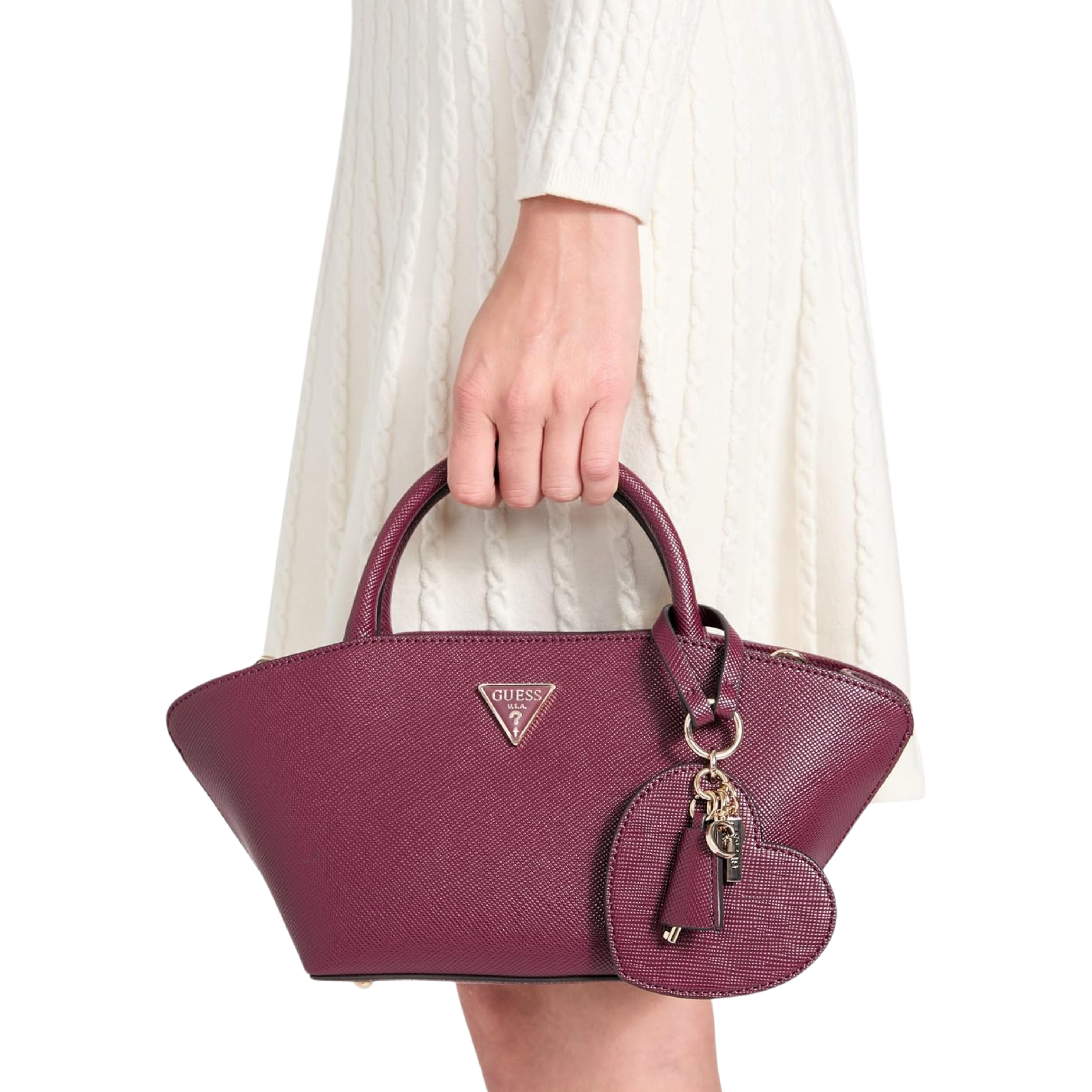 Guess Women Bolena Mini Satchel - Wine
