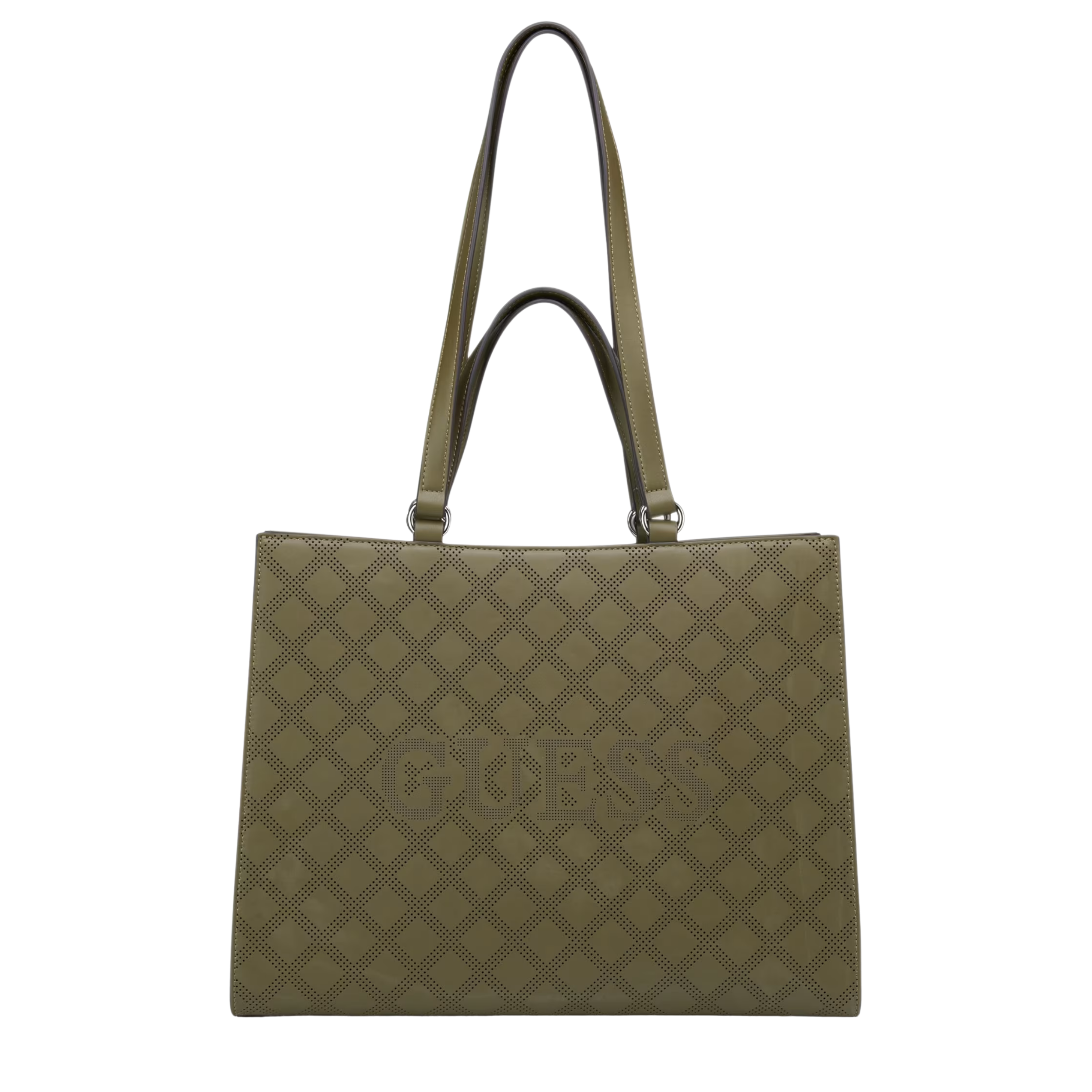 Guess Women Forber Perforated Logo Carryal - Green