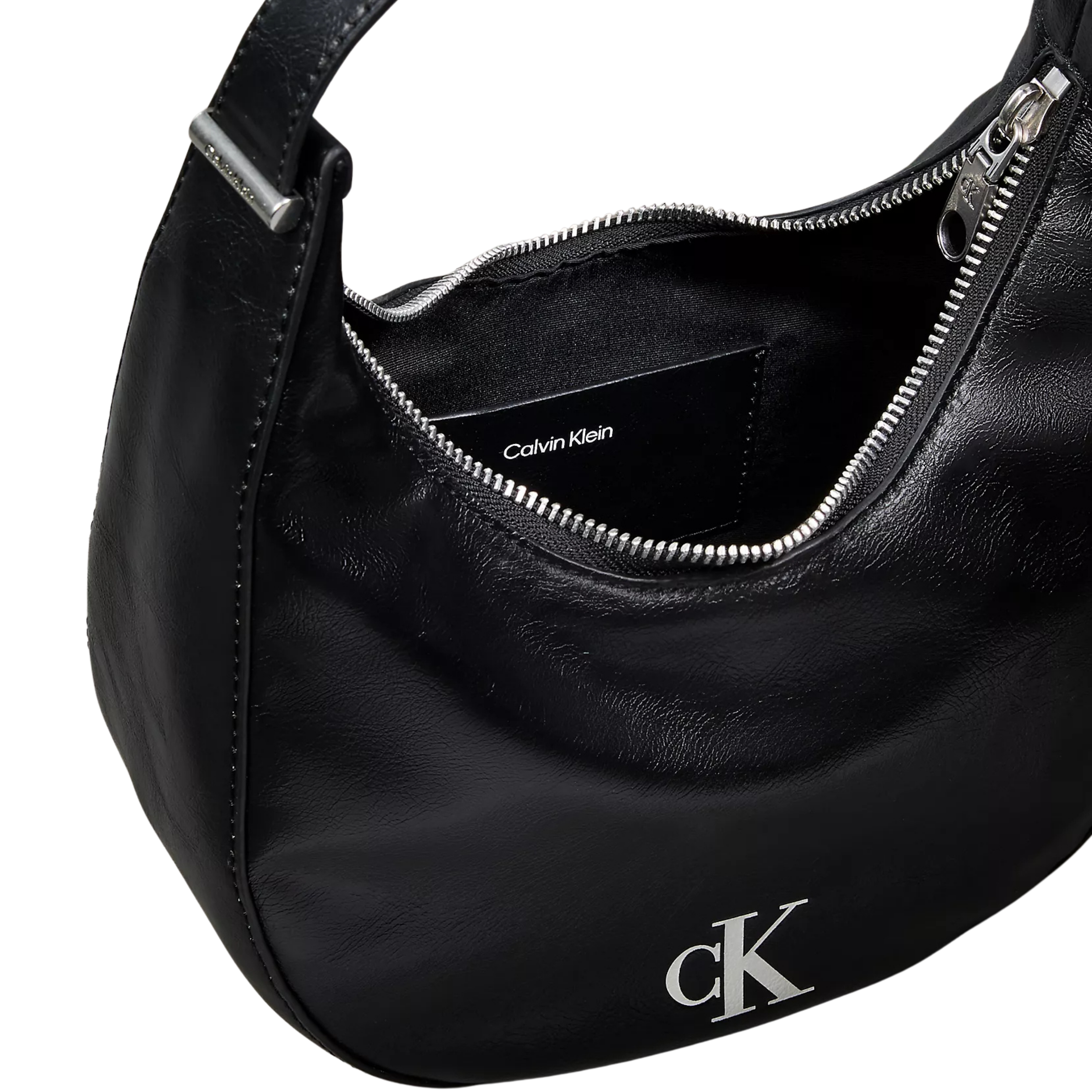 Calvin Klein Women Curved Convertible Small Shoulder Bag - Black