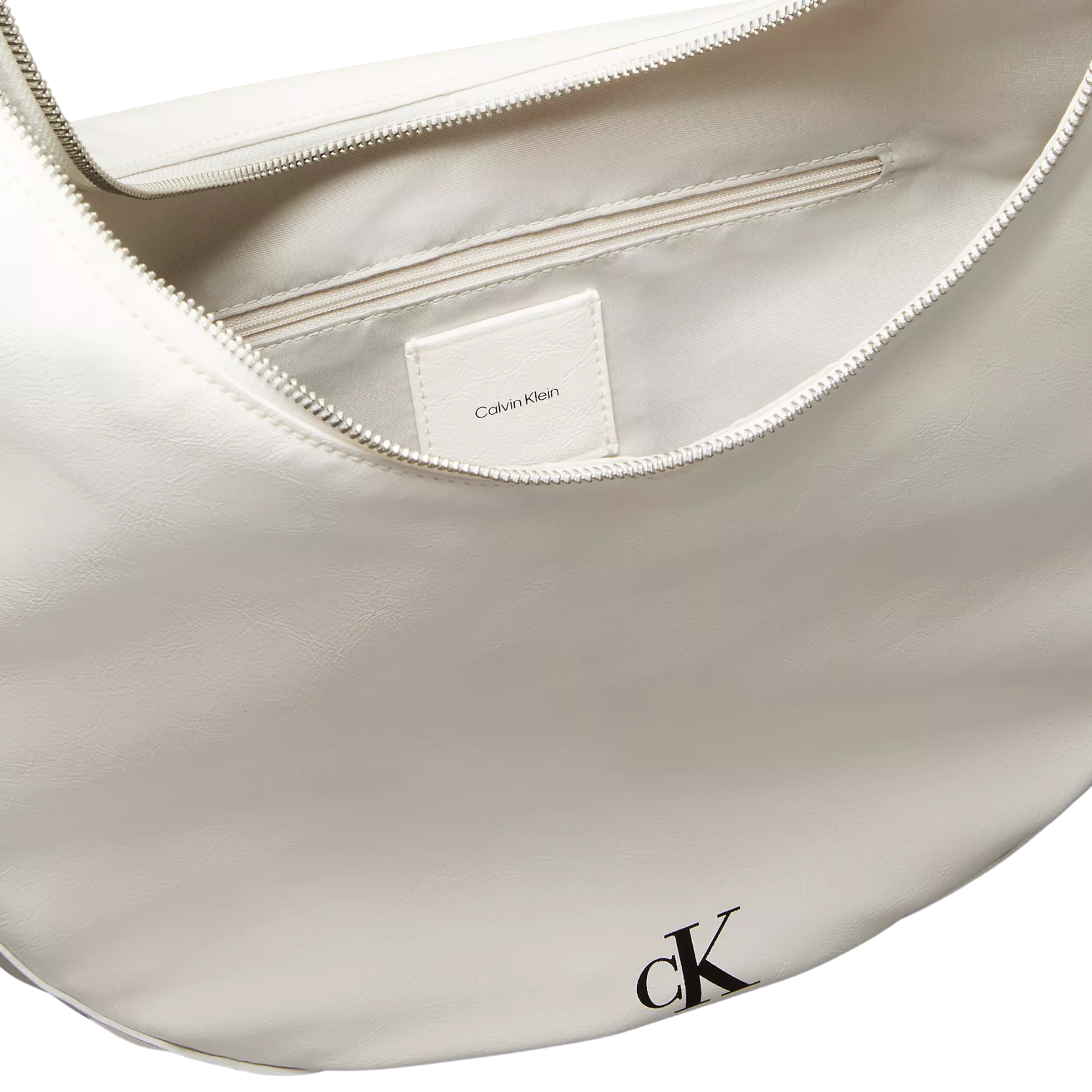 Calvin Klein Women Curved Convertible Crossbody Bag - White Alyssum