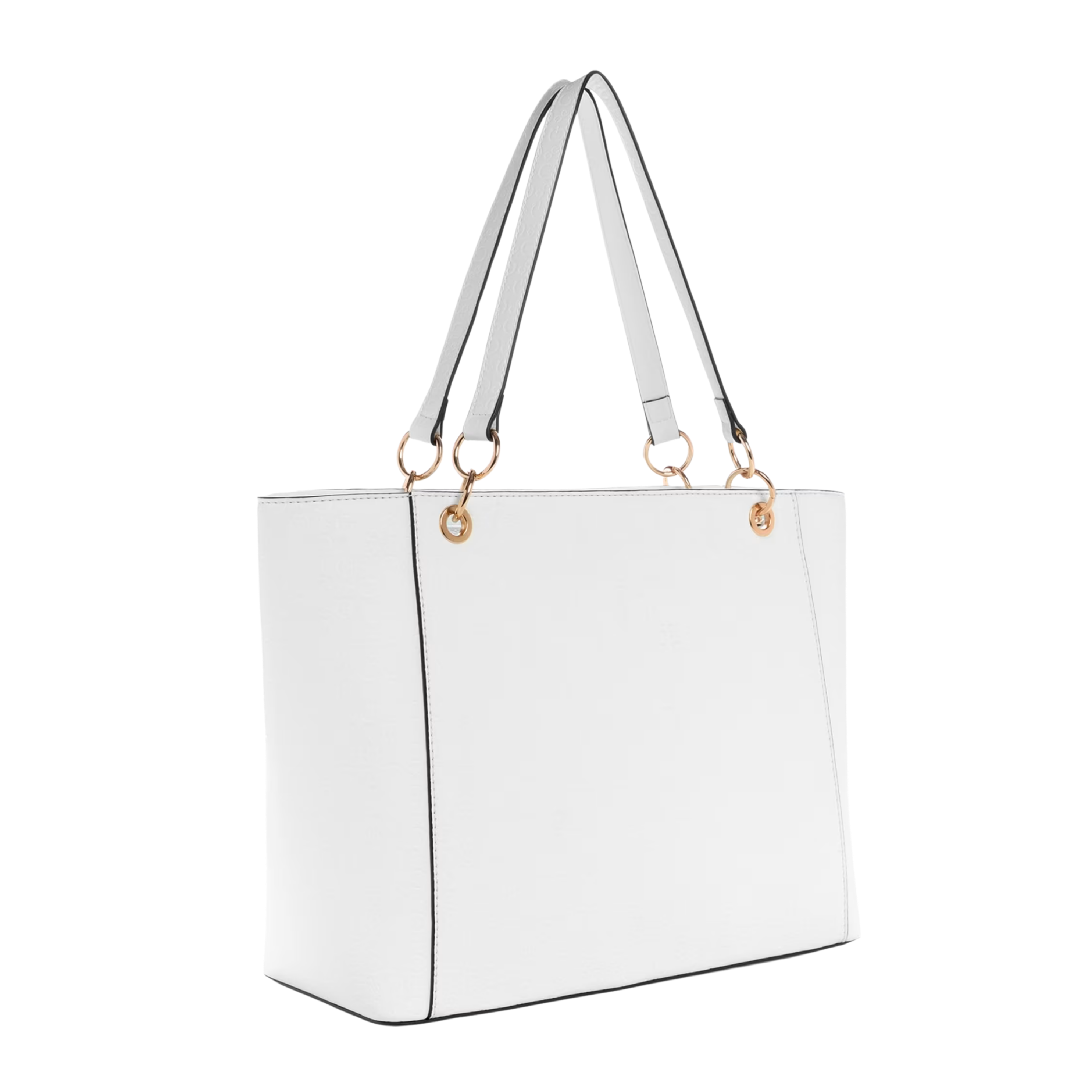 Guess Women Zakaria Debossed Logo Tote - White