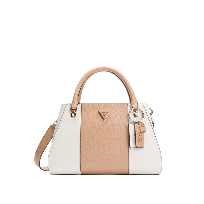 Guess Women Noelle Saffiano Handbag - Off white Beige