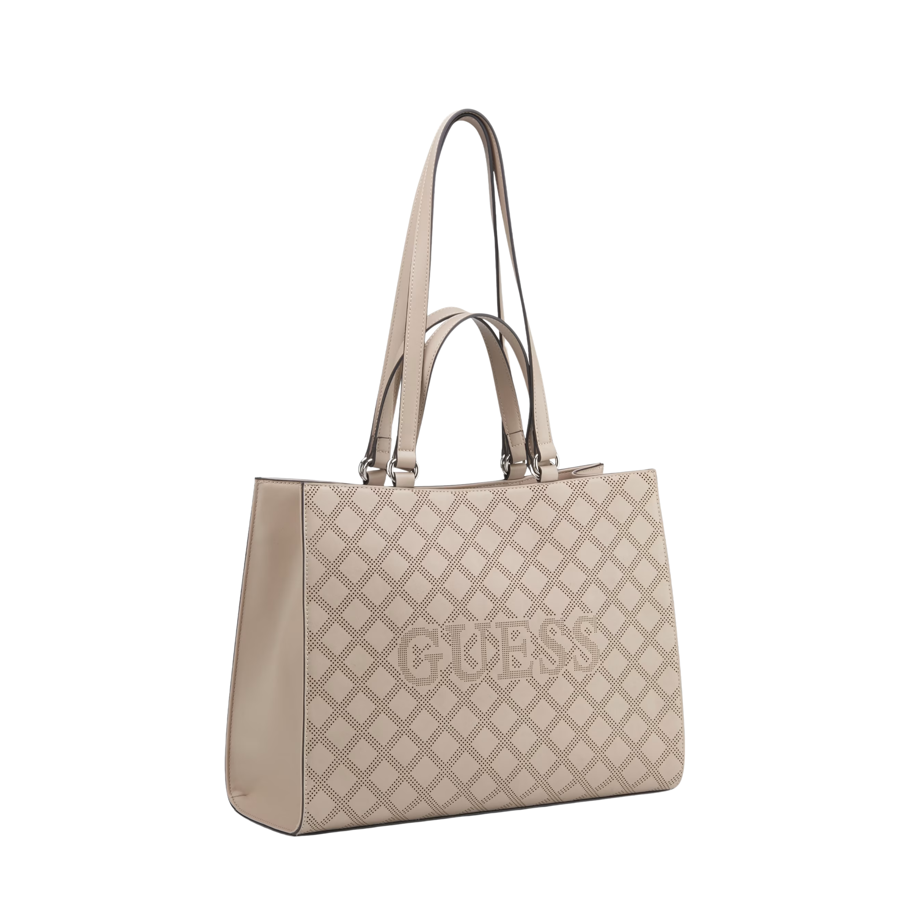 Guess Women Forber Perforated Logo Carryal - Beige