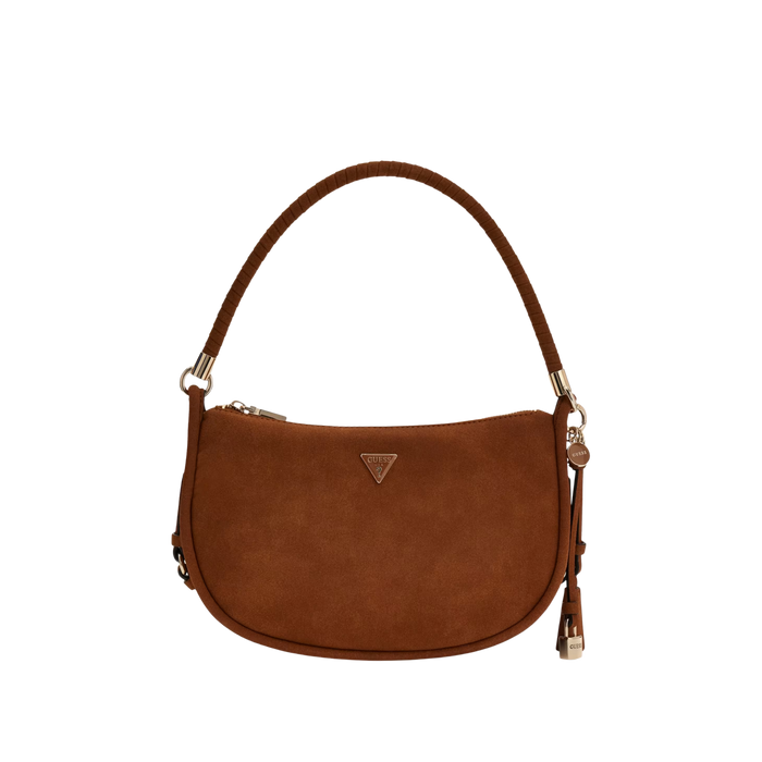 Guess Women Danya Suede Shoulder Bag - Cognac