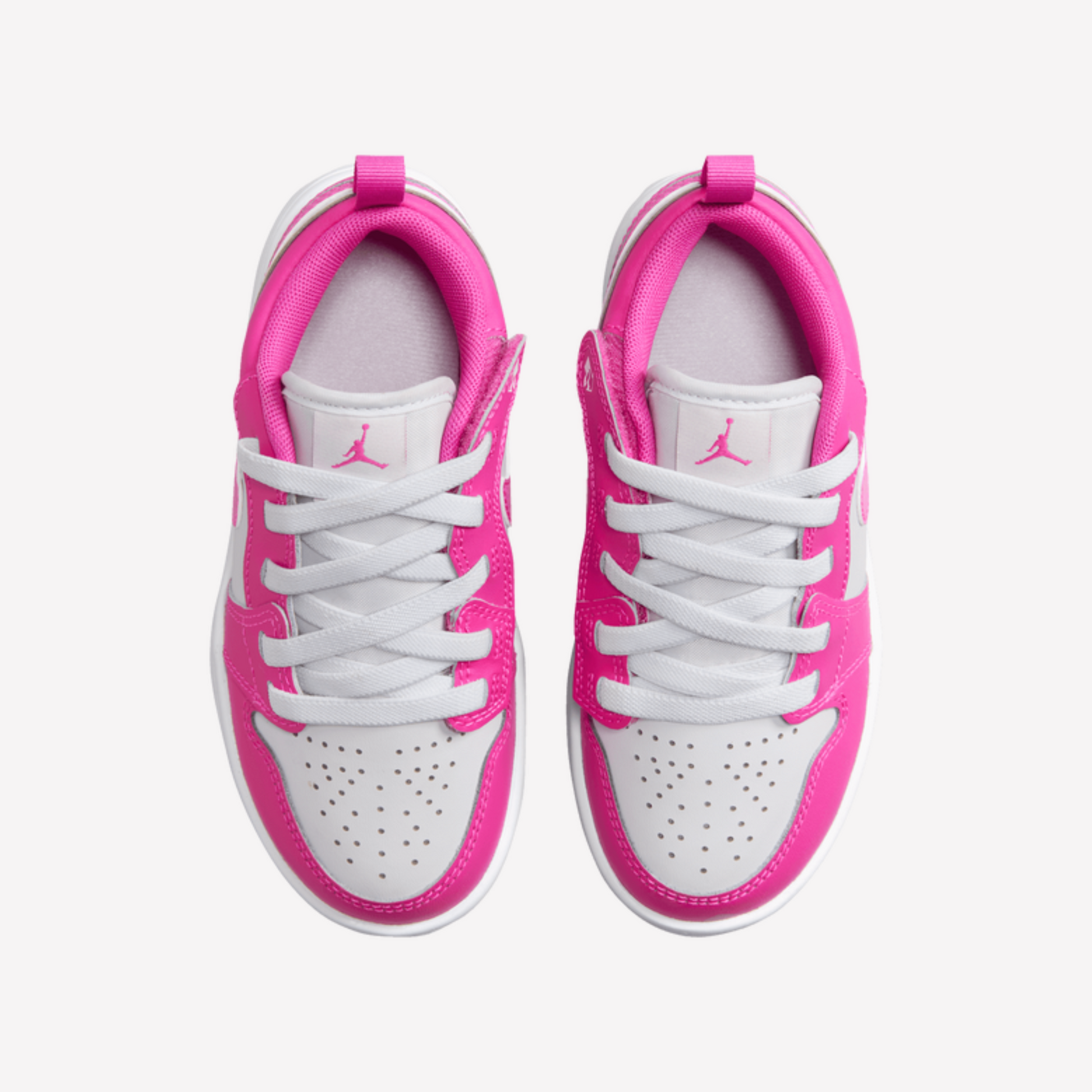 Nike Girls Kids Air Jordan 1 Low Pink Grey MR Shoes Accessories